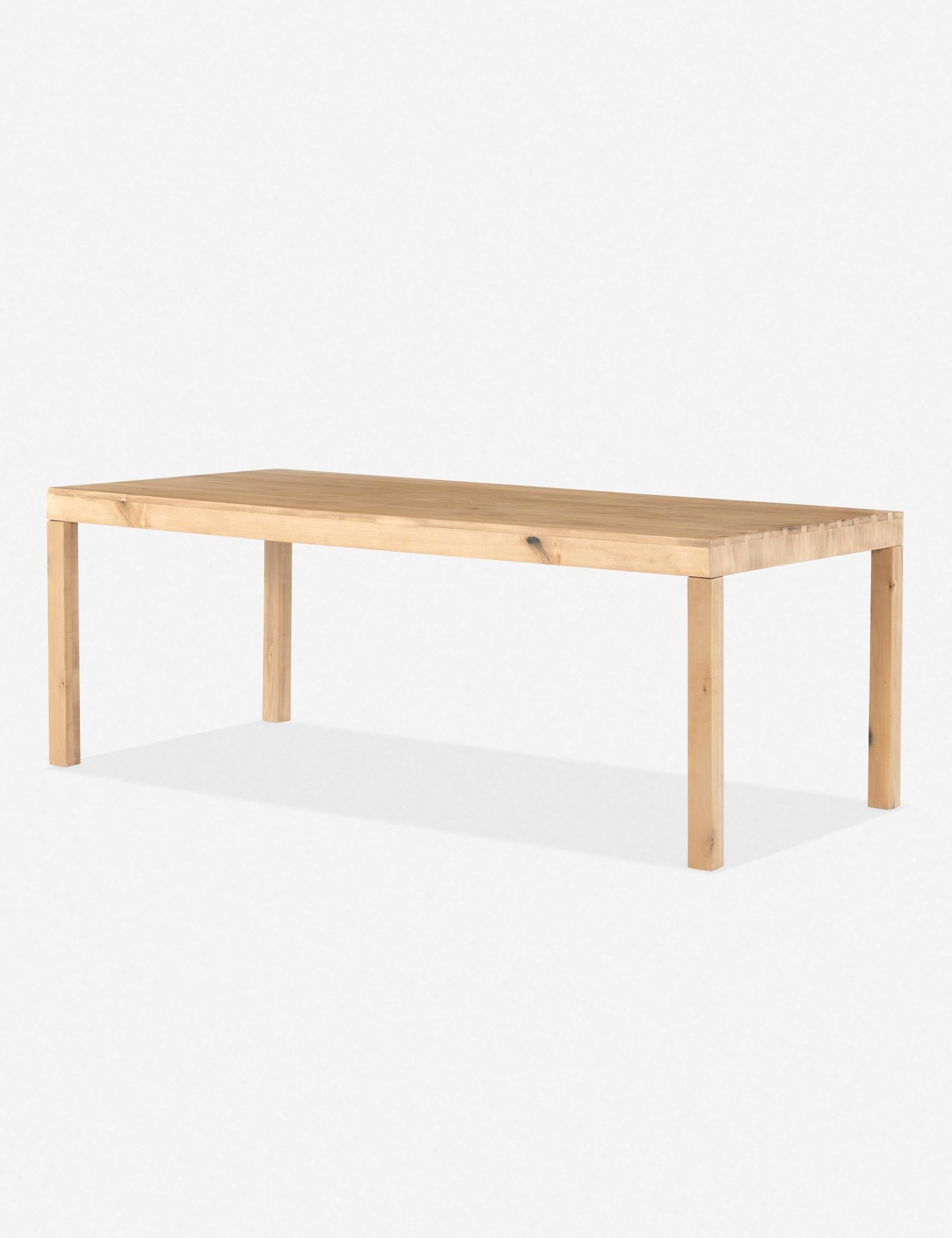 Beckett Solid Poplar Parsons-Style Dining Table for Eight