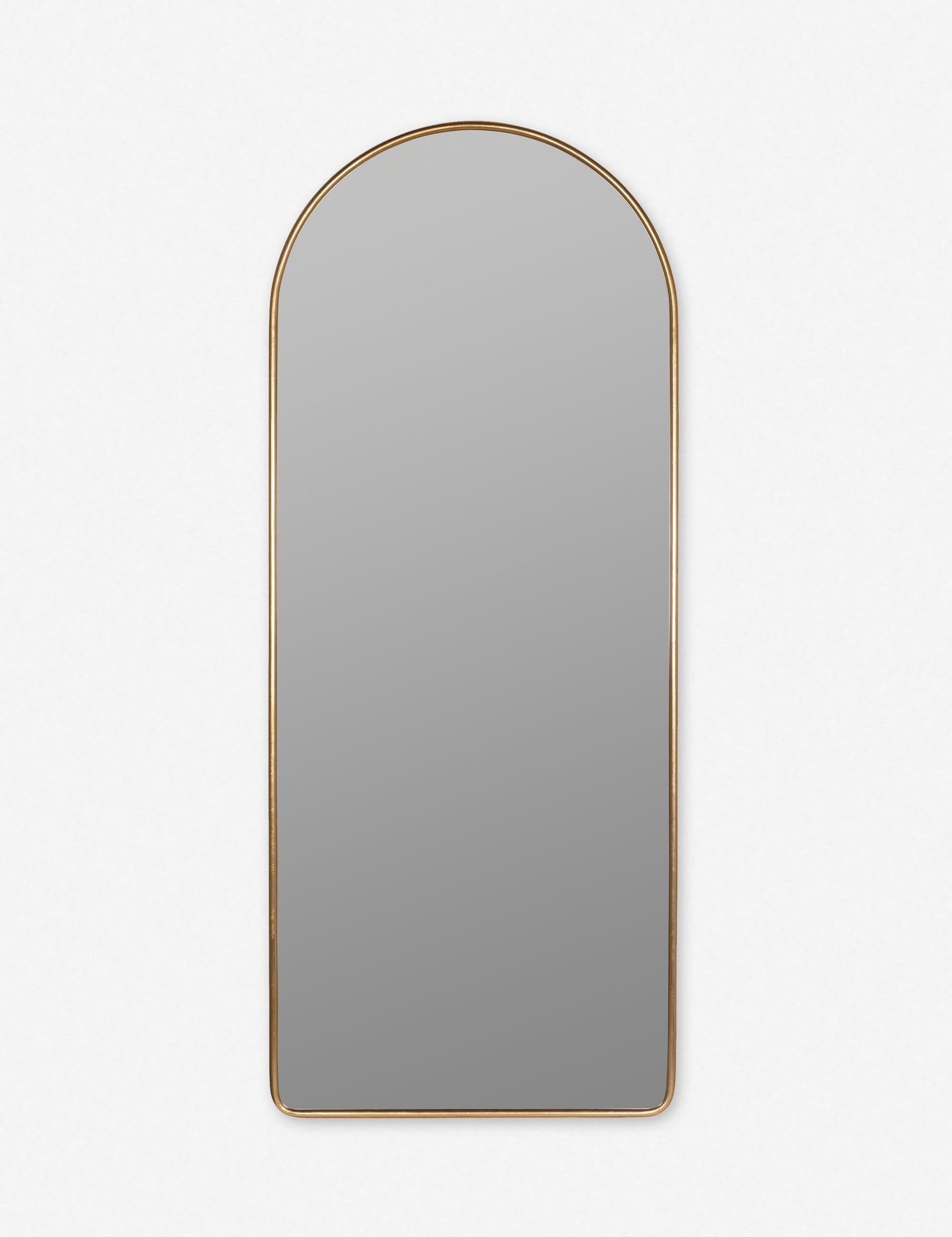 Gold Arch Top Full Length Floor Mirror