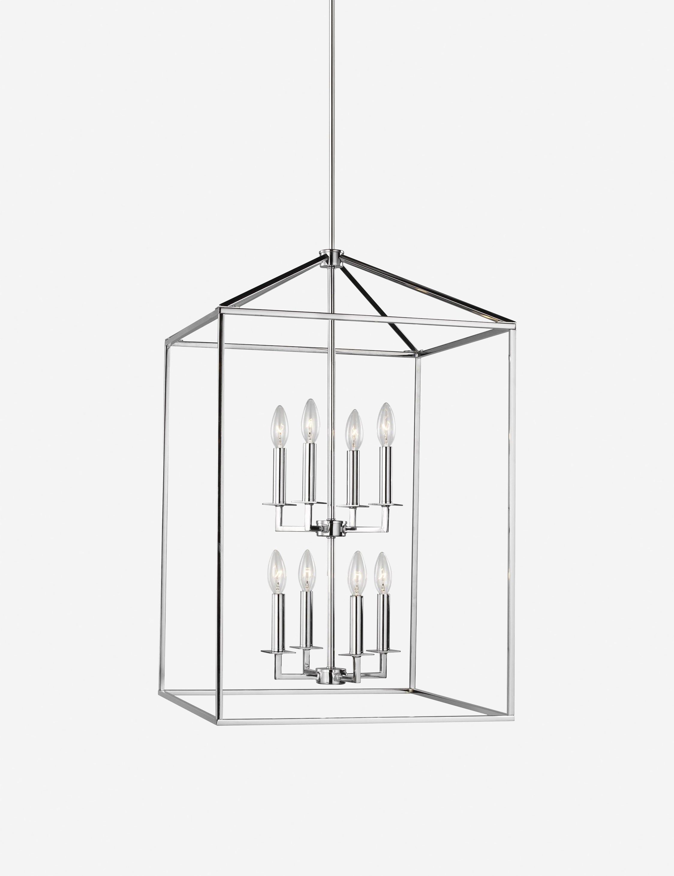 Lucius Chrome 8-Light Lantern Pendant