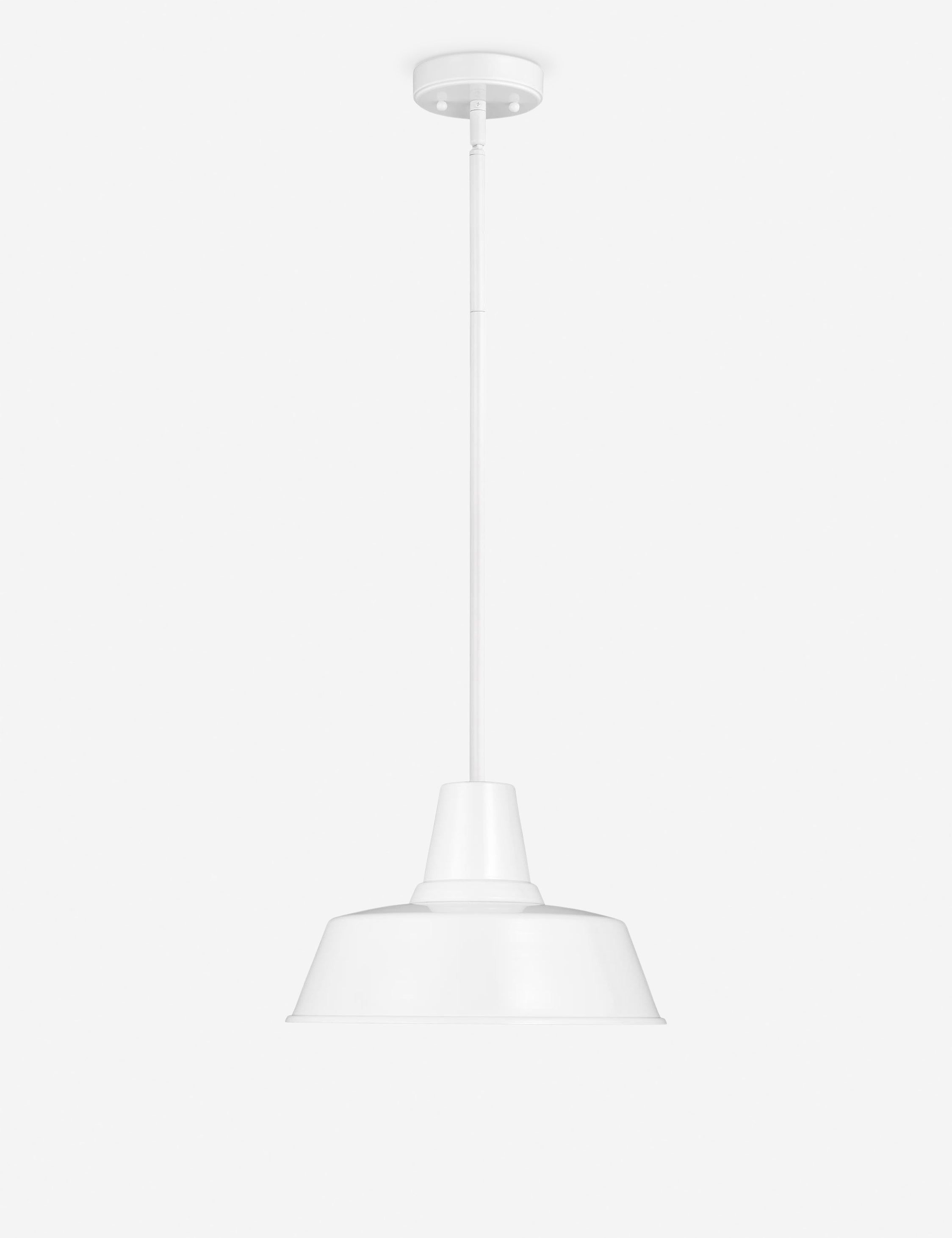 Fisher White Aluminum 14" Dia Outdoor Pendant Light