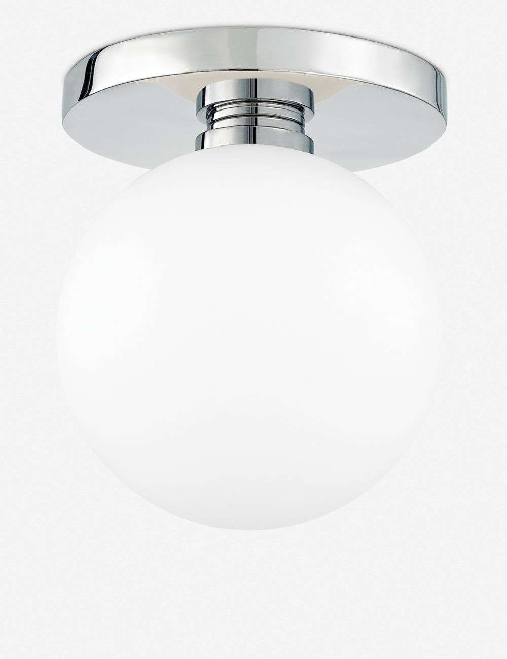 Polished Chrome Opal Glass Dimmable 1-Light Sconce
