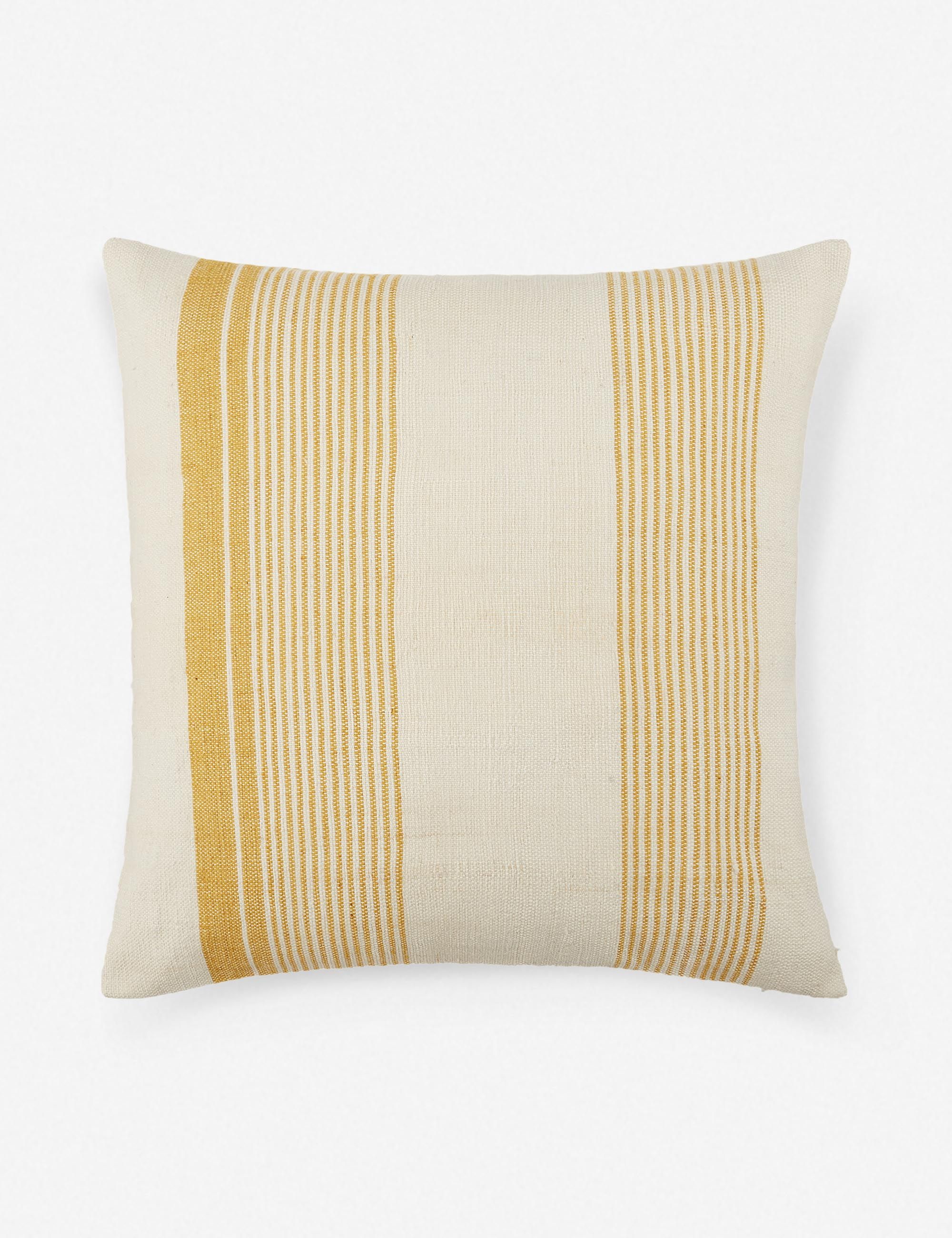 Kristian Gold Stripe 20"x20" Indoor/Outdoor Decorative Pillow