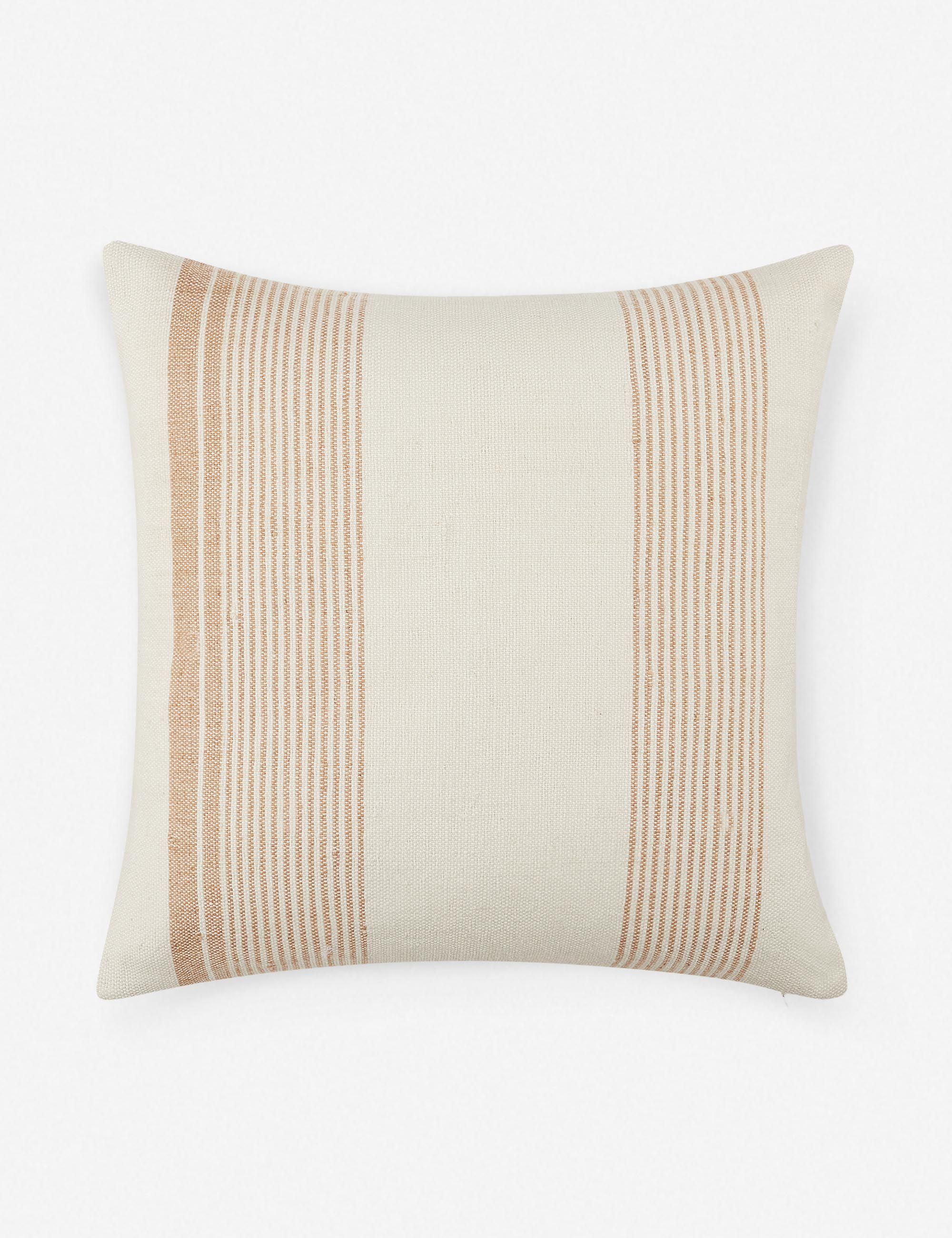 Acapulco Parque 20" Natural Stripe Indoor/Outdoor Pillow