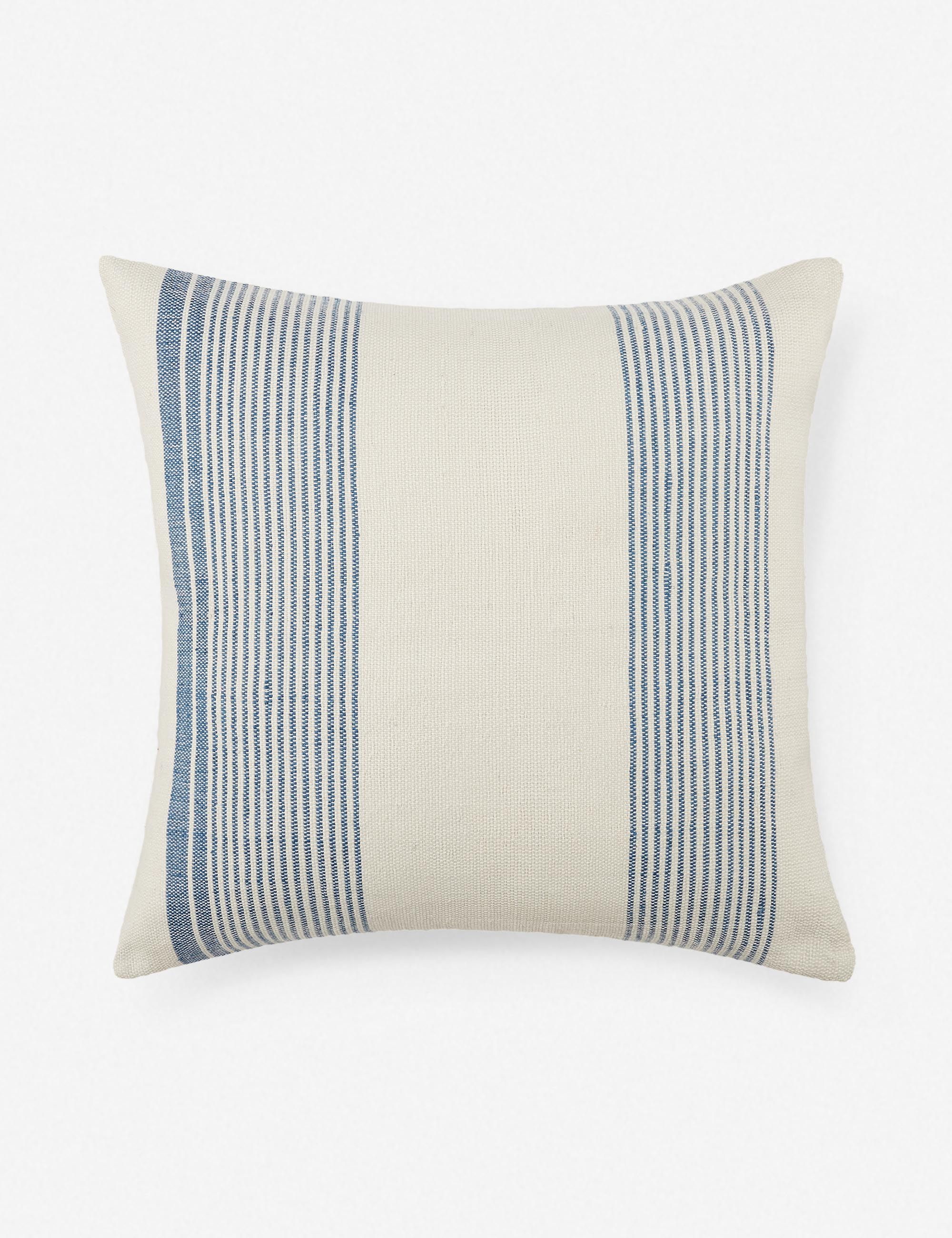 Blue and White Striped 20" x 20" Indoor/Outdoor Pillow