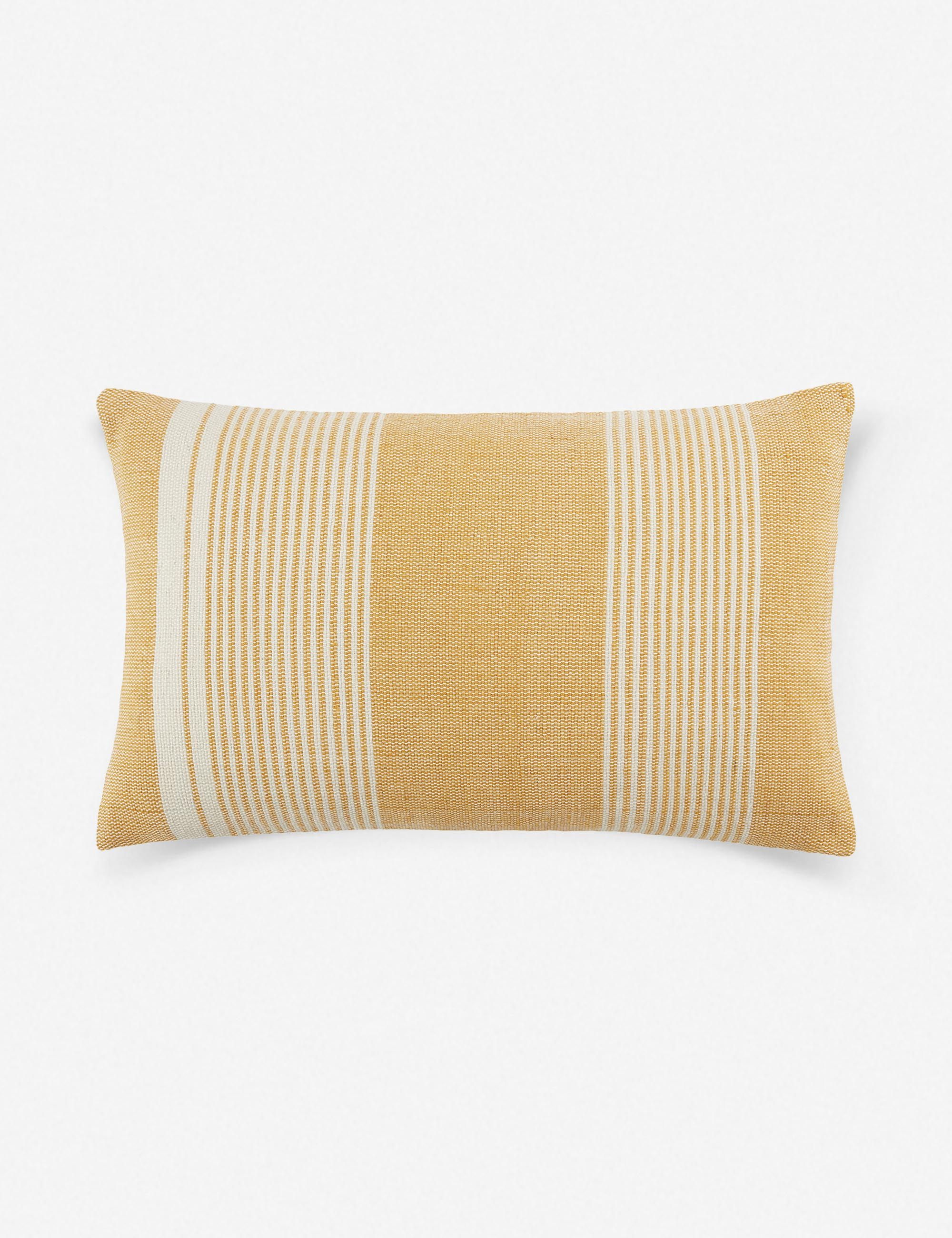 Kristian Gold Stripe Indoor/Outdoor Lumbar Pillow - 13" x 21"