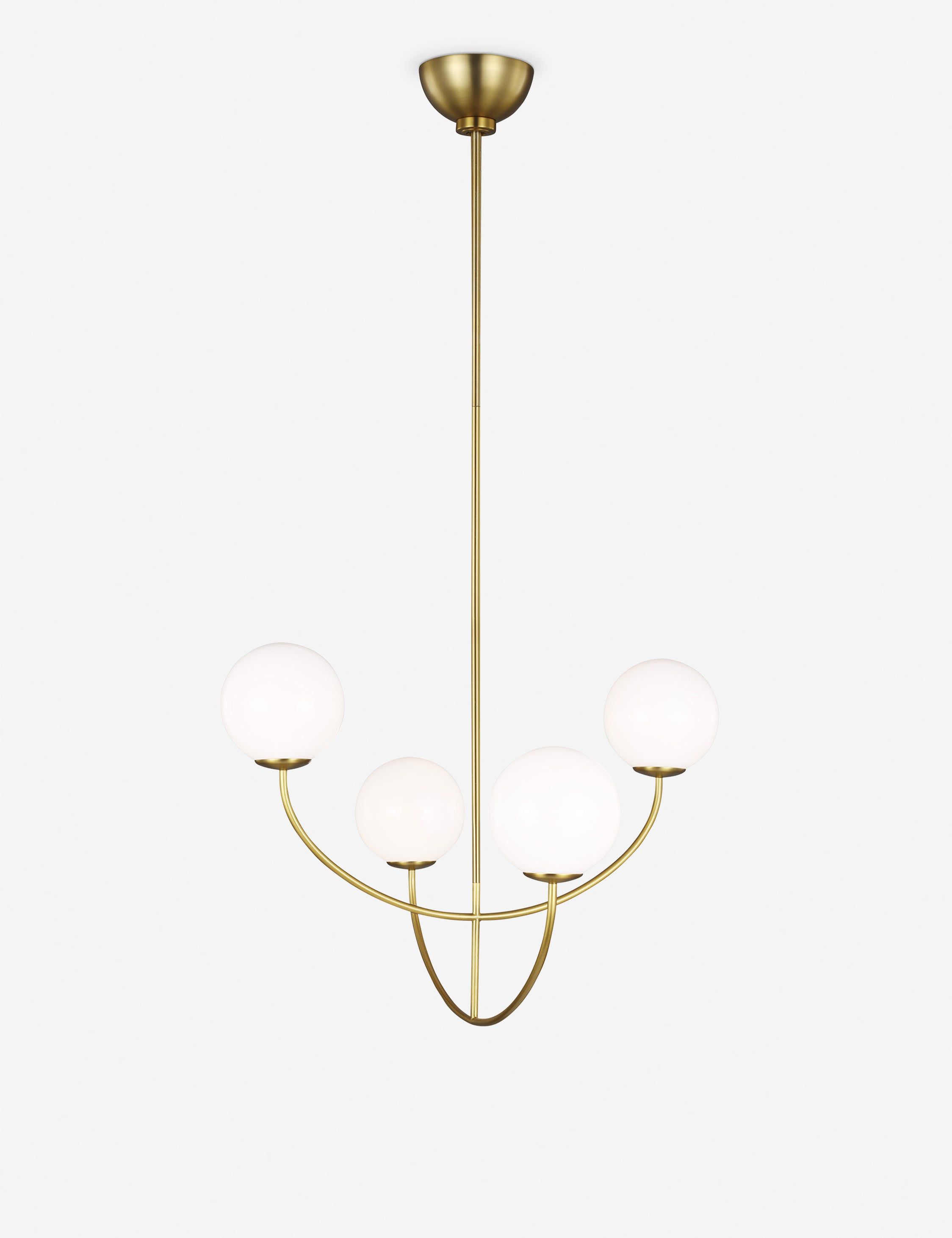 Galassia 30" Burnished Brass Four-Light Chandelier
