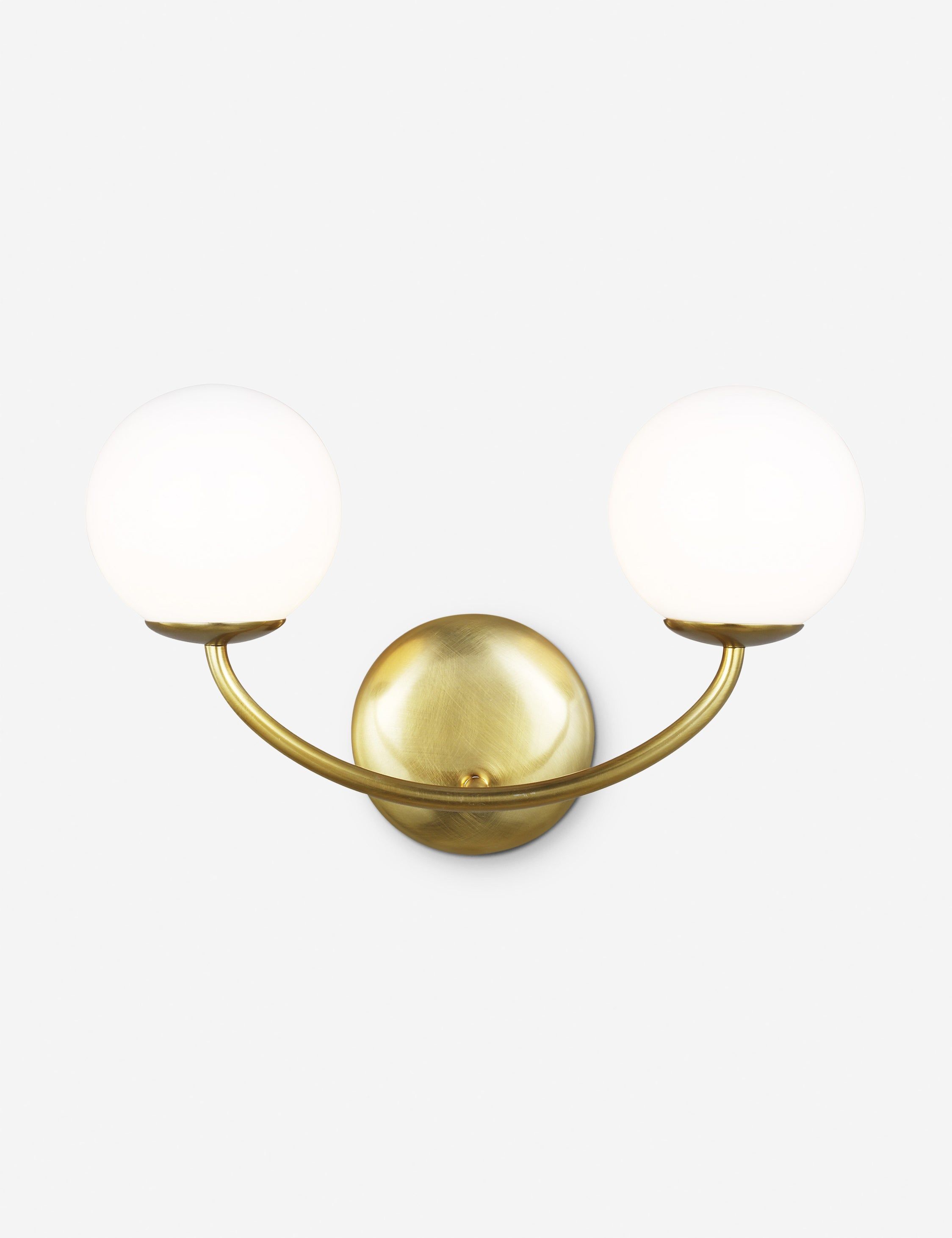 Galassia Elegant Teardrop Vanity Light in Burnished Brass