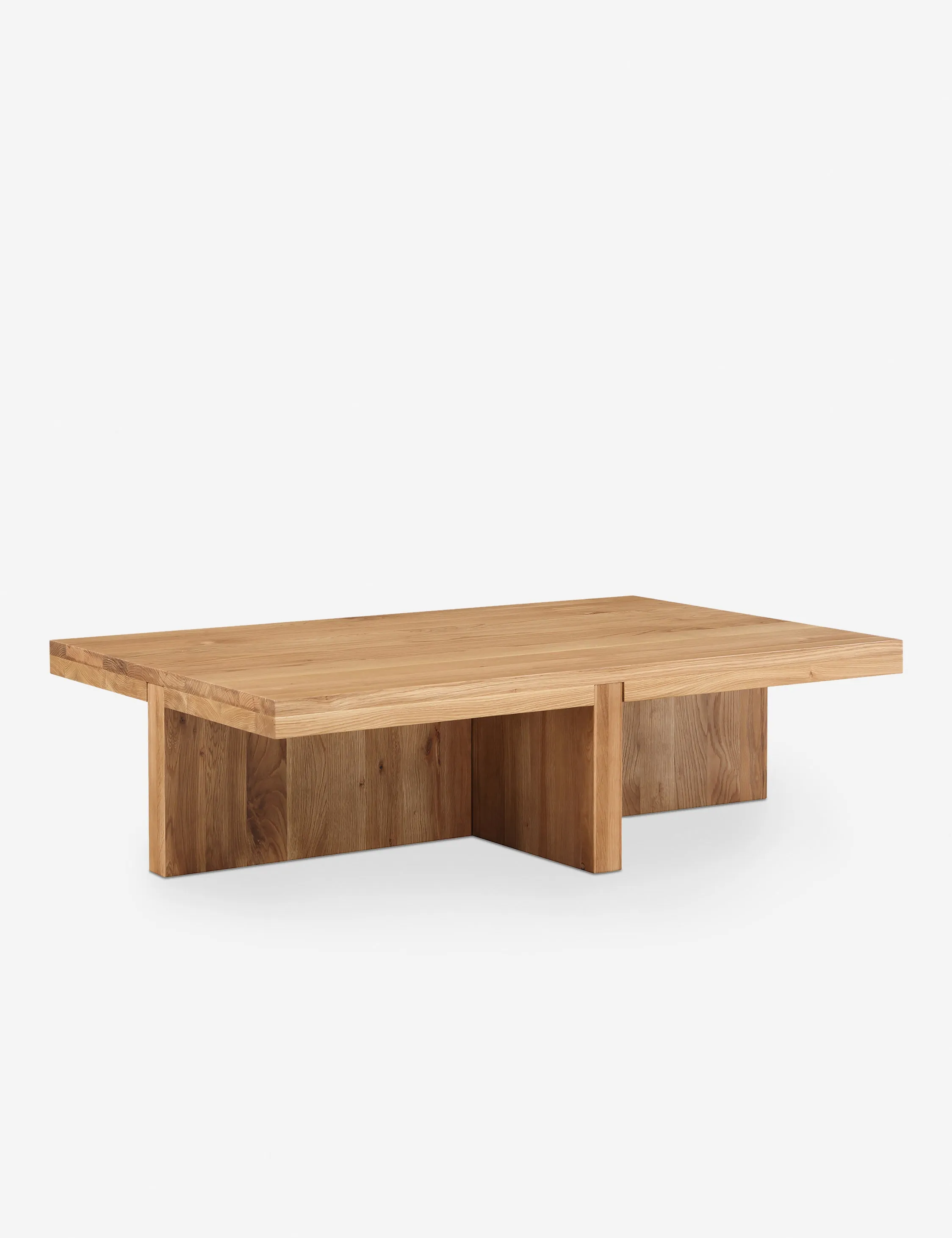Natural Oak Rectangular Contemporary Coffee Table