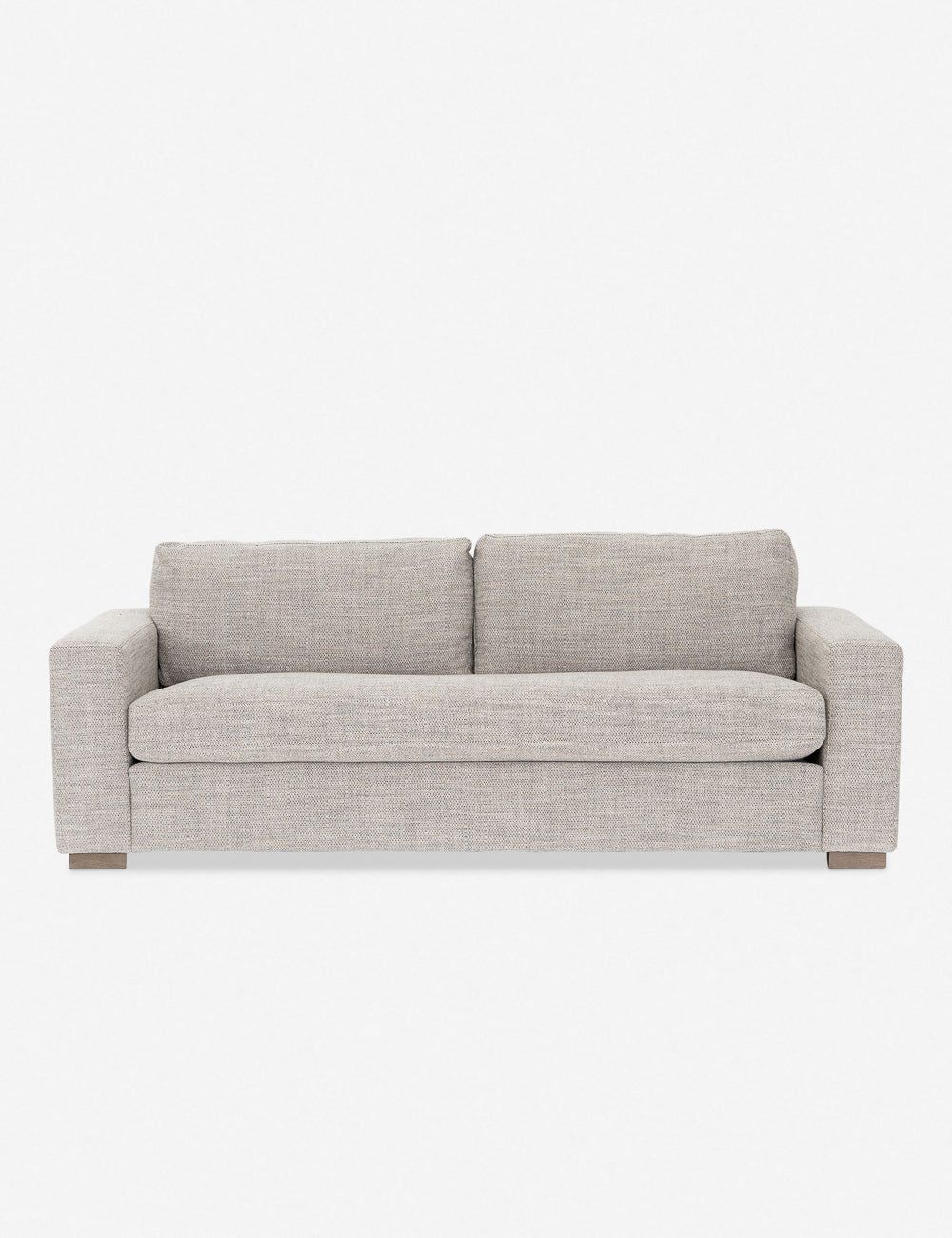 Transitional Thames Coal Linen 86" Stationary Sofa