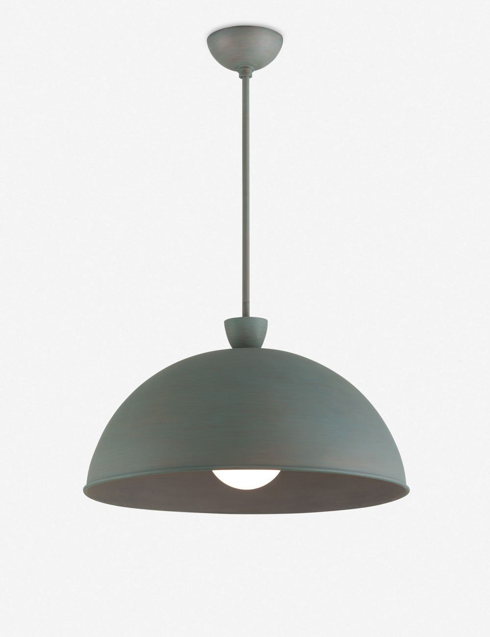 Verdigris Aluminum Dome Pendant Light - Large, Indoor/Outdoor