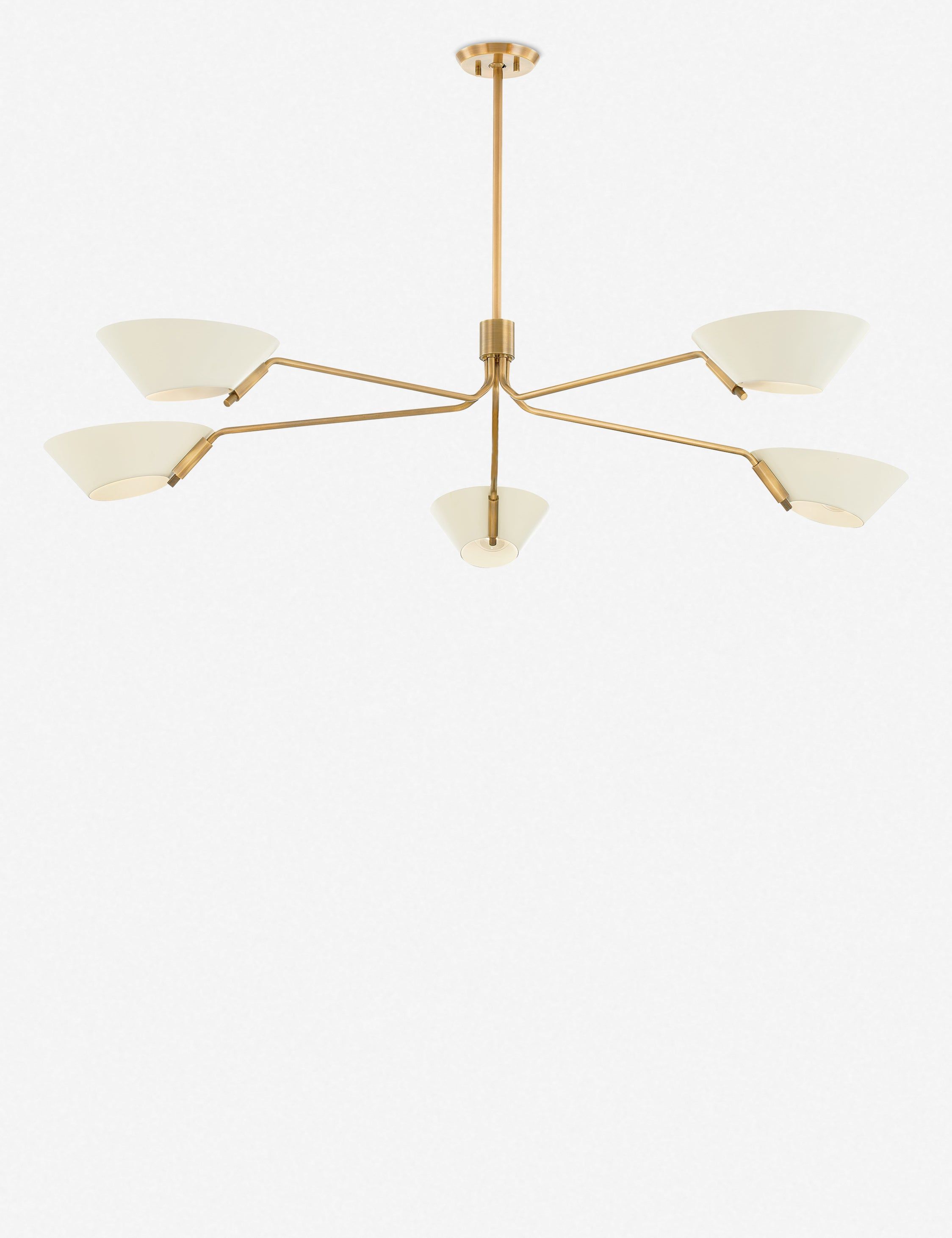 Sacramento 5-Light Patina Brass and Soft Sand Chandelier