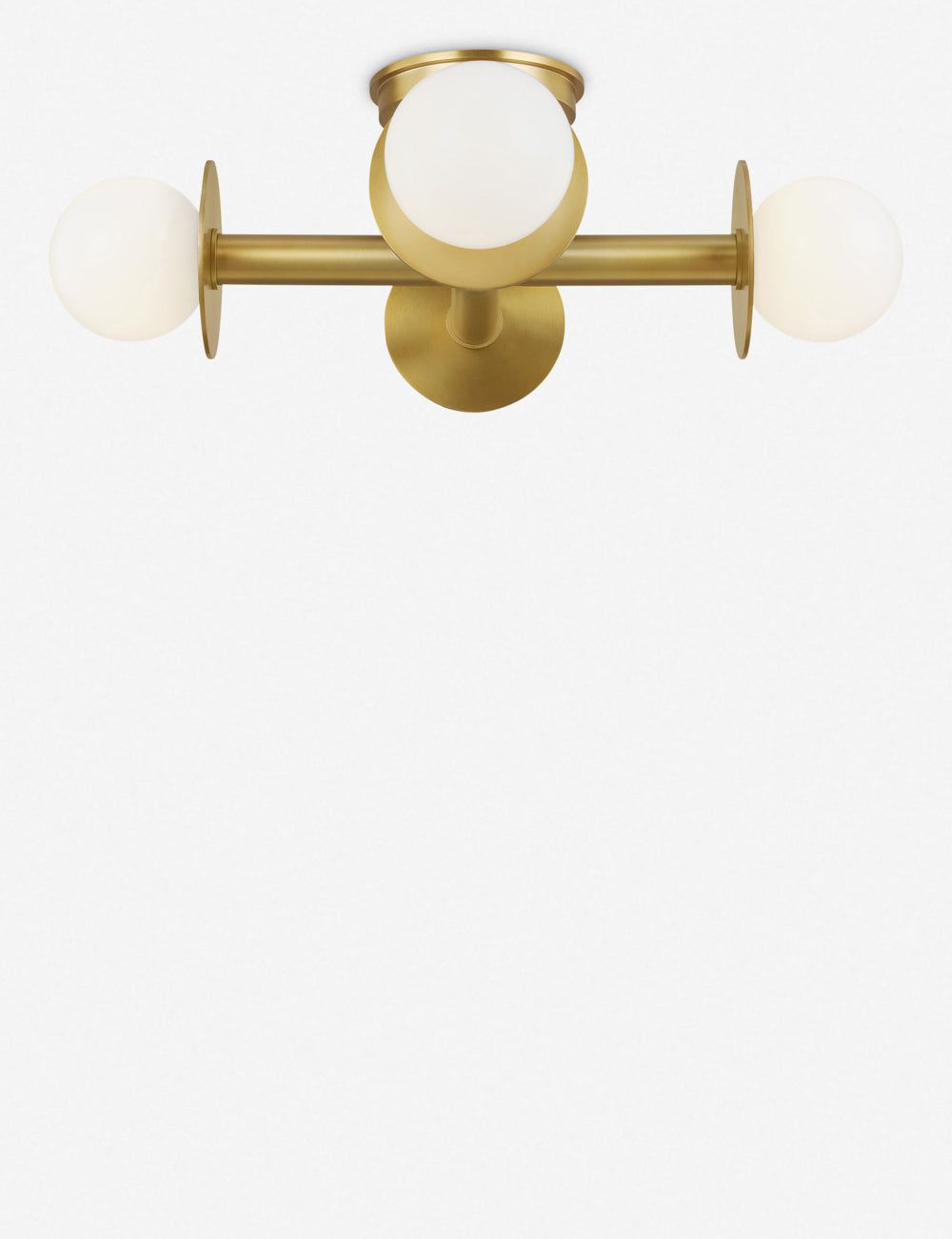 Burnished Brass 4-Light Indoor/Outdoor Globe LED Flush Mount