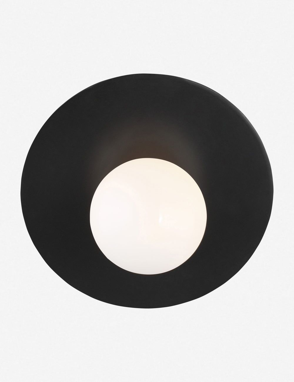 Midnight Black Dimmable Wall Sconce with Milk White Globe