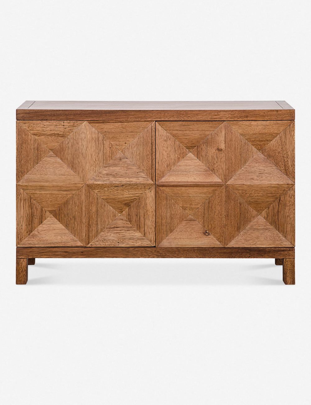 Noir Quadrant Dark Walnut 2-Door Geometric Sideboard