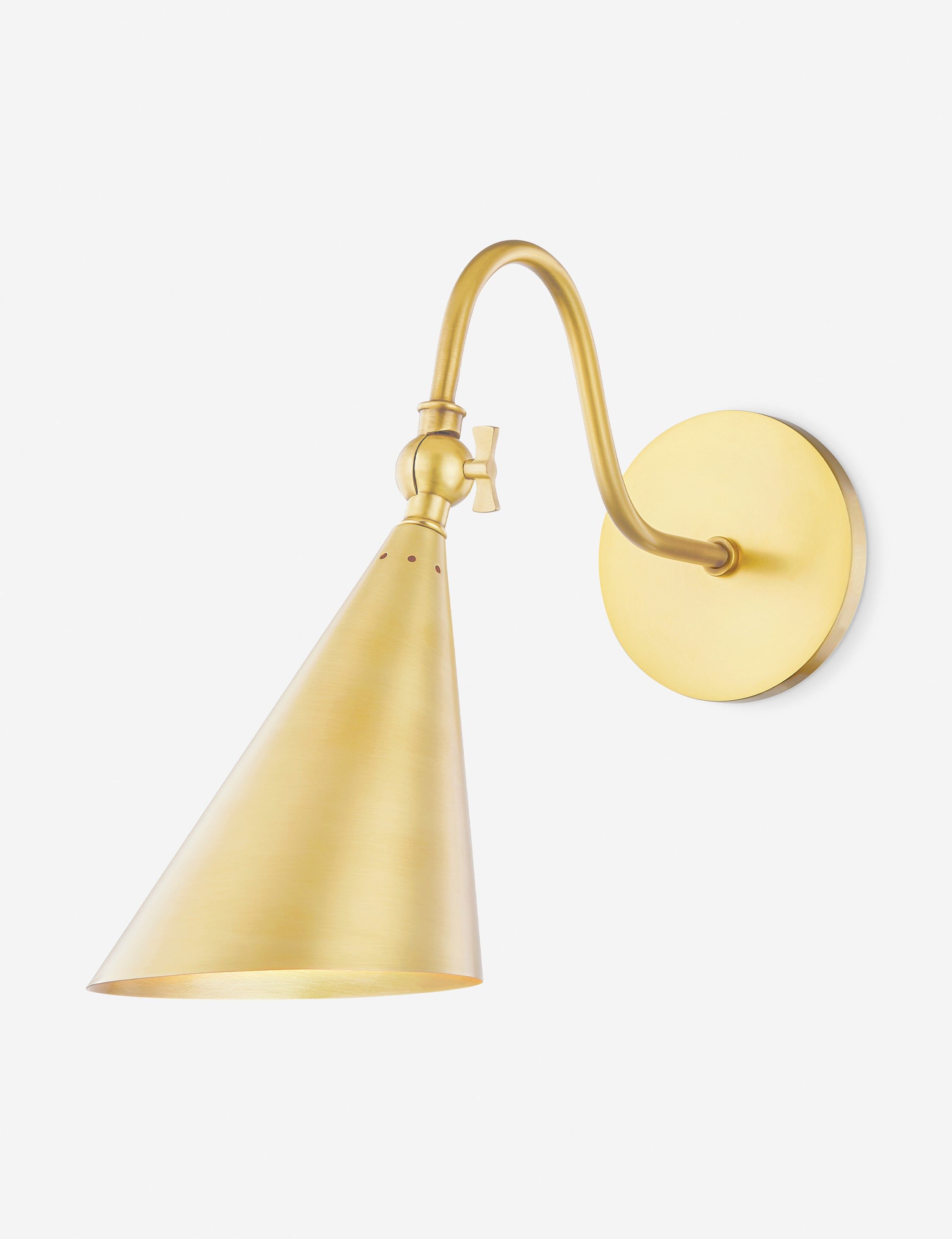 Laurent Aged Brass 1-Light Plug-In Electric Sconce