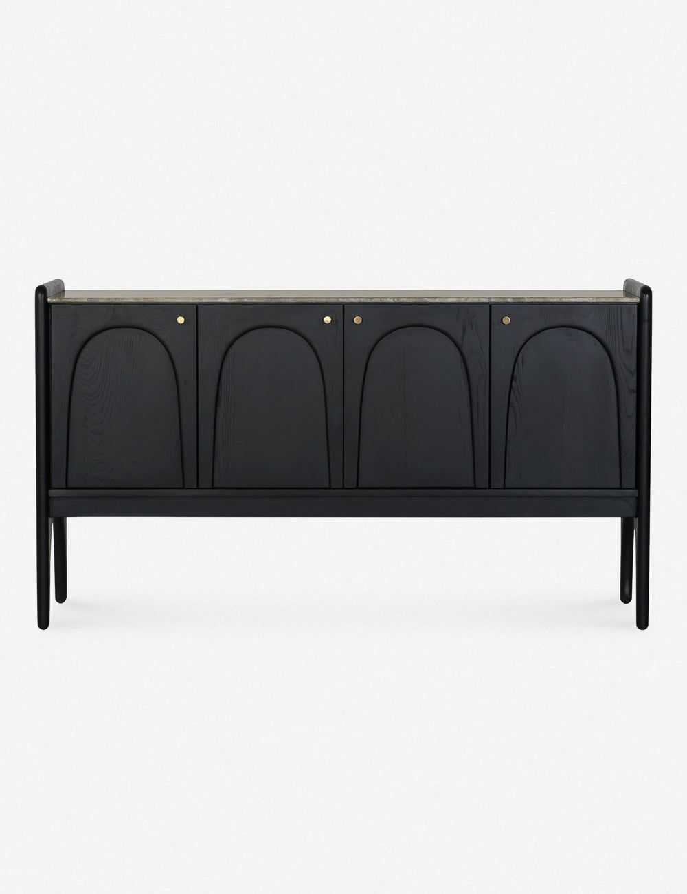 Ashford Charcoal Ash Wood Transitional Sideboard