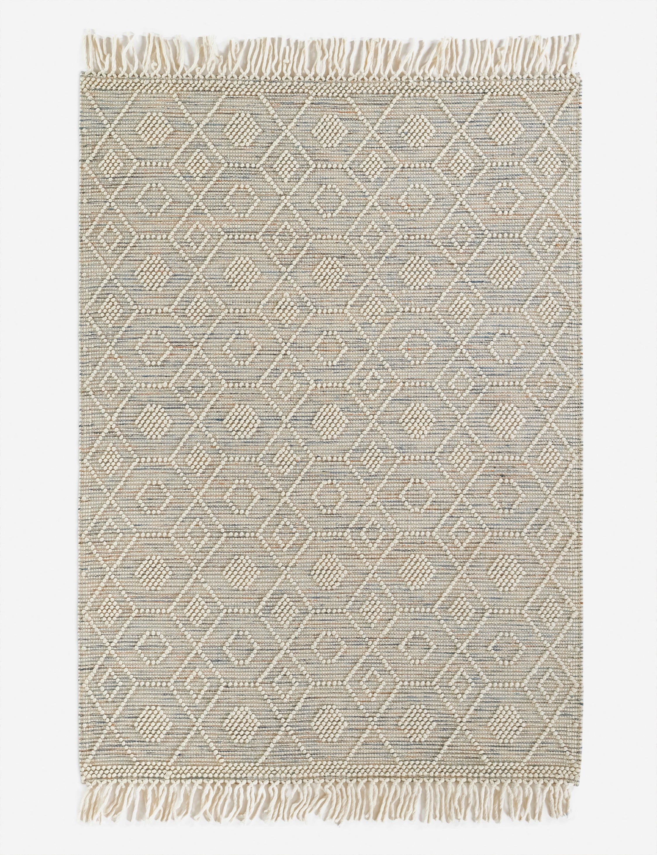 Luxe Multicolor Geometric Handwoven Wool Rug 8' x 10'