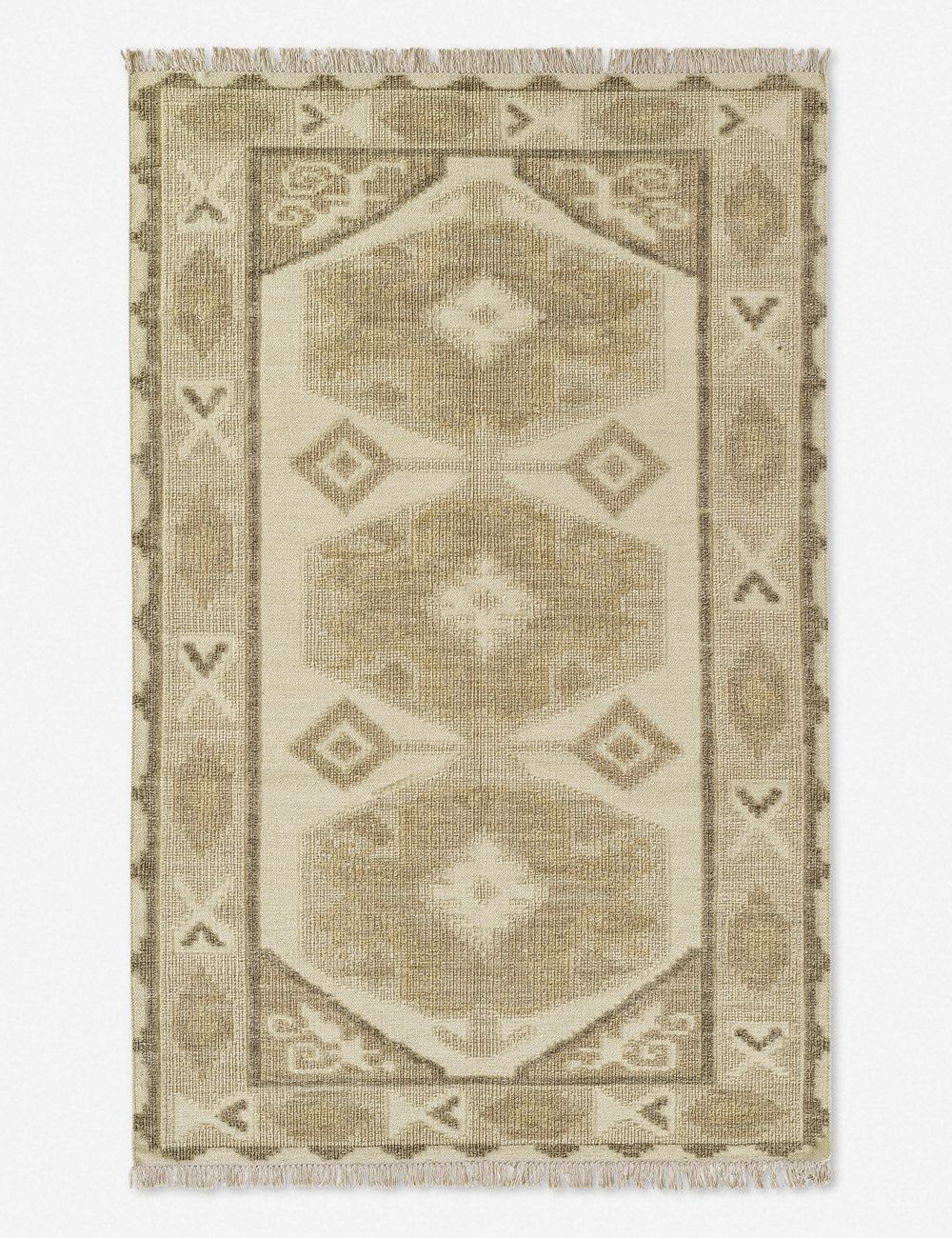 Minerva Earth-Toned Handwoven Wool Runner Rug - 2'3" x 8'