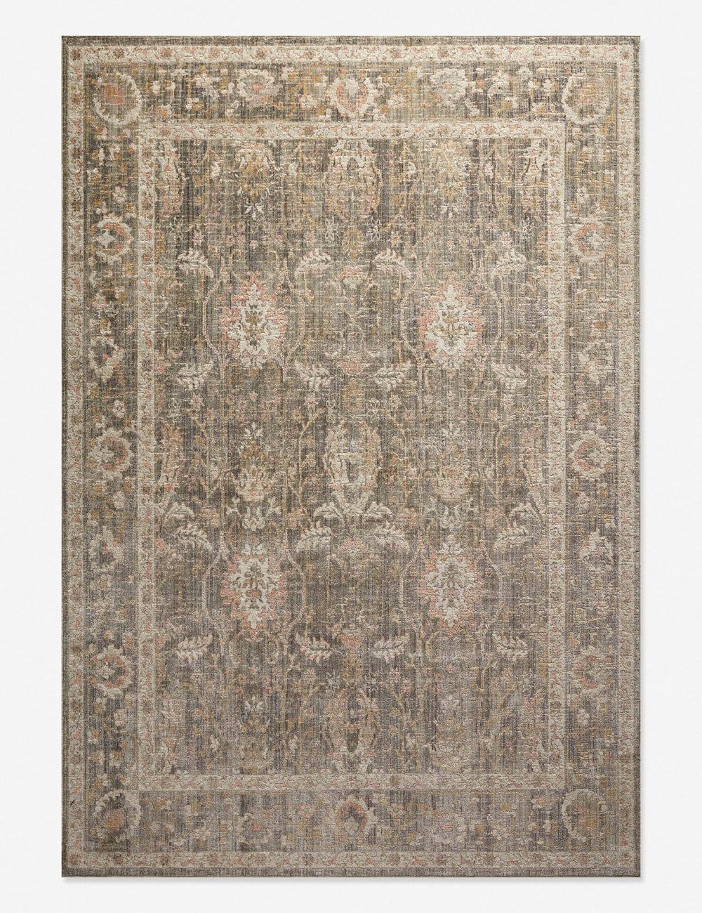 Sage and Blush Reversible Synthetic Runner Rug