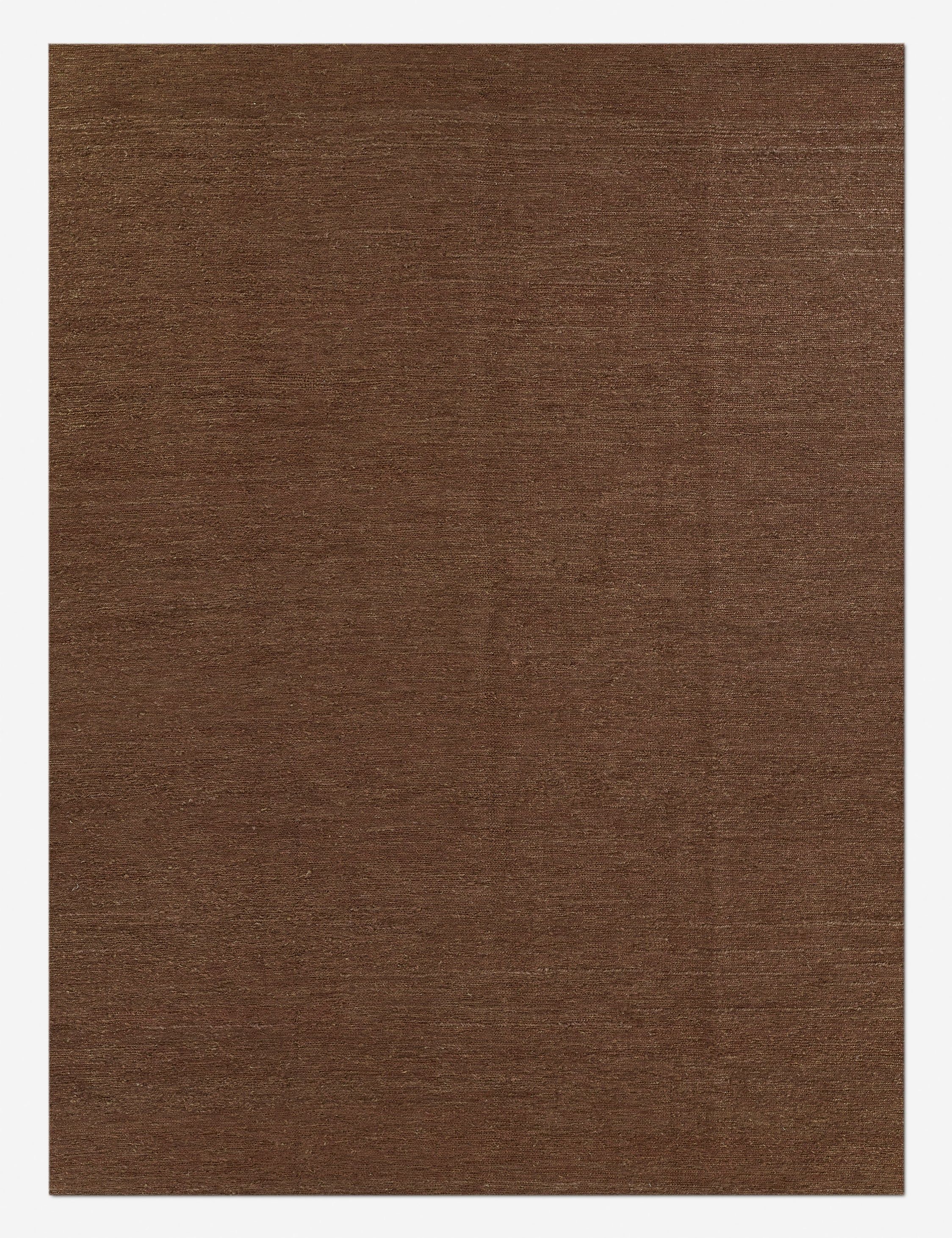 Torquay 6'3" x 9' Handwoven Walnut Wool & Jute Rug
