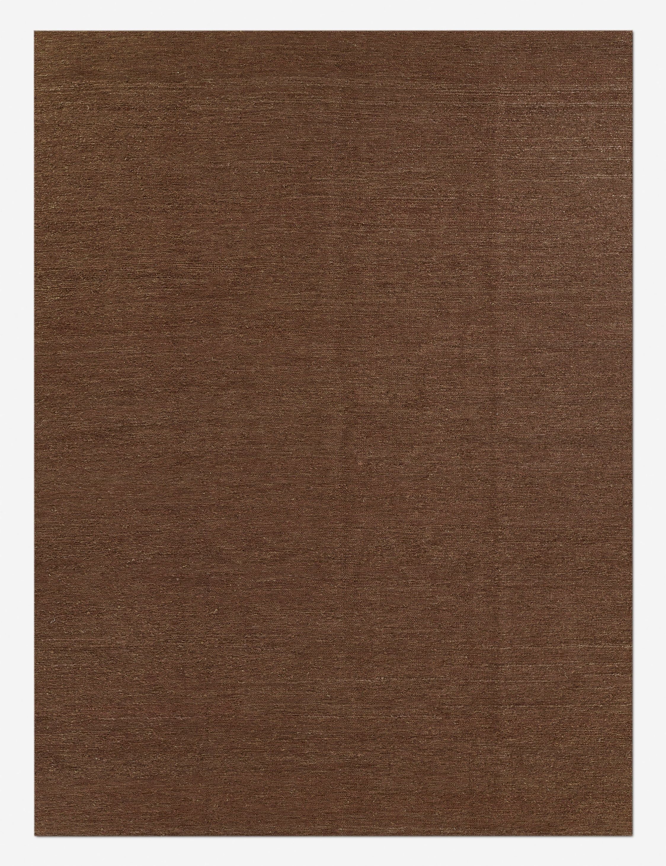 Torquay 6'3" x 9' Handwoven Walnut Wool & Jute Rug