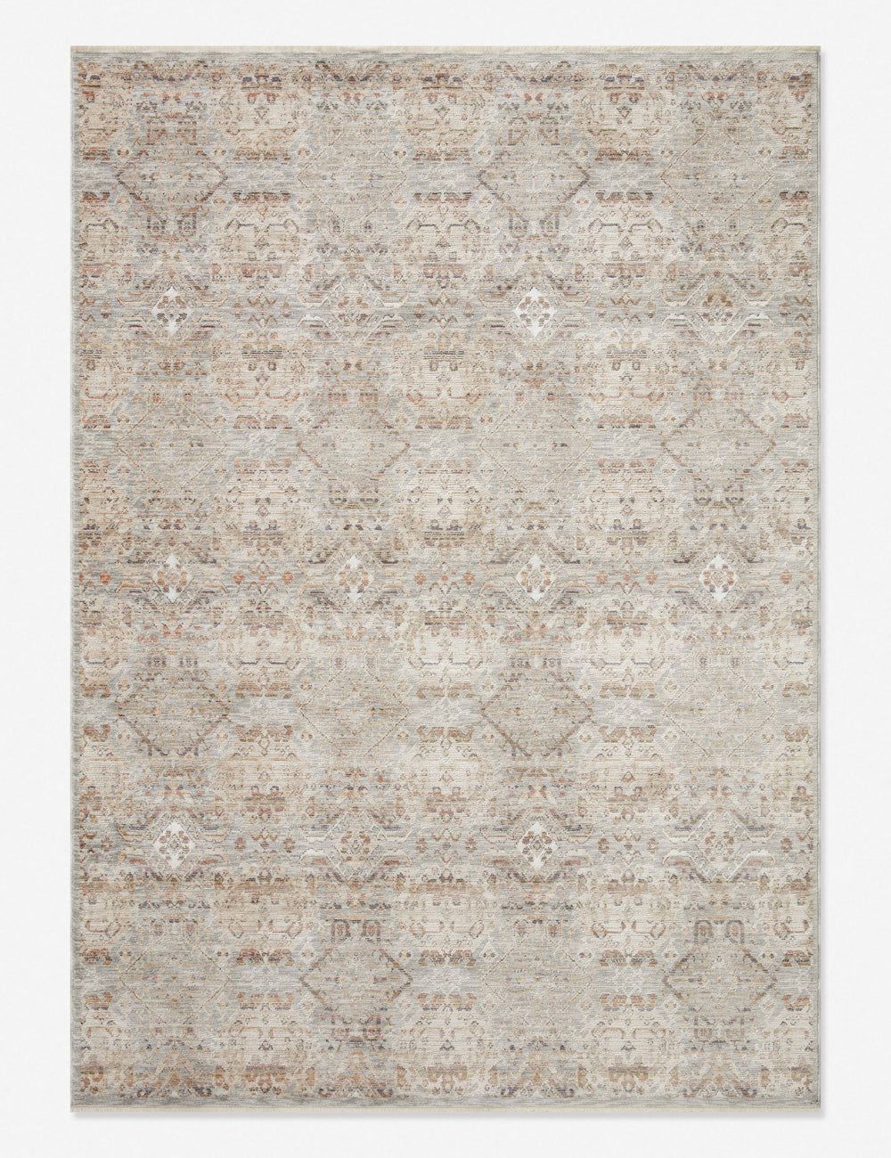 Zuma Silver and Multicolor Synthetic Area Rug 9'6" x 13'1"