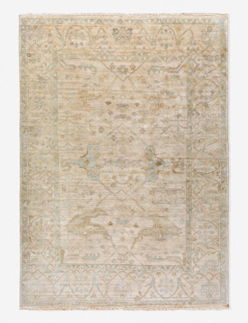 Elysian Gray Hand-Knotted Wool-Viscose Blend Rug - 9' x 13'