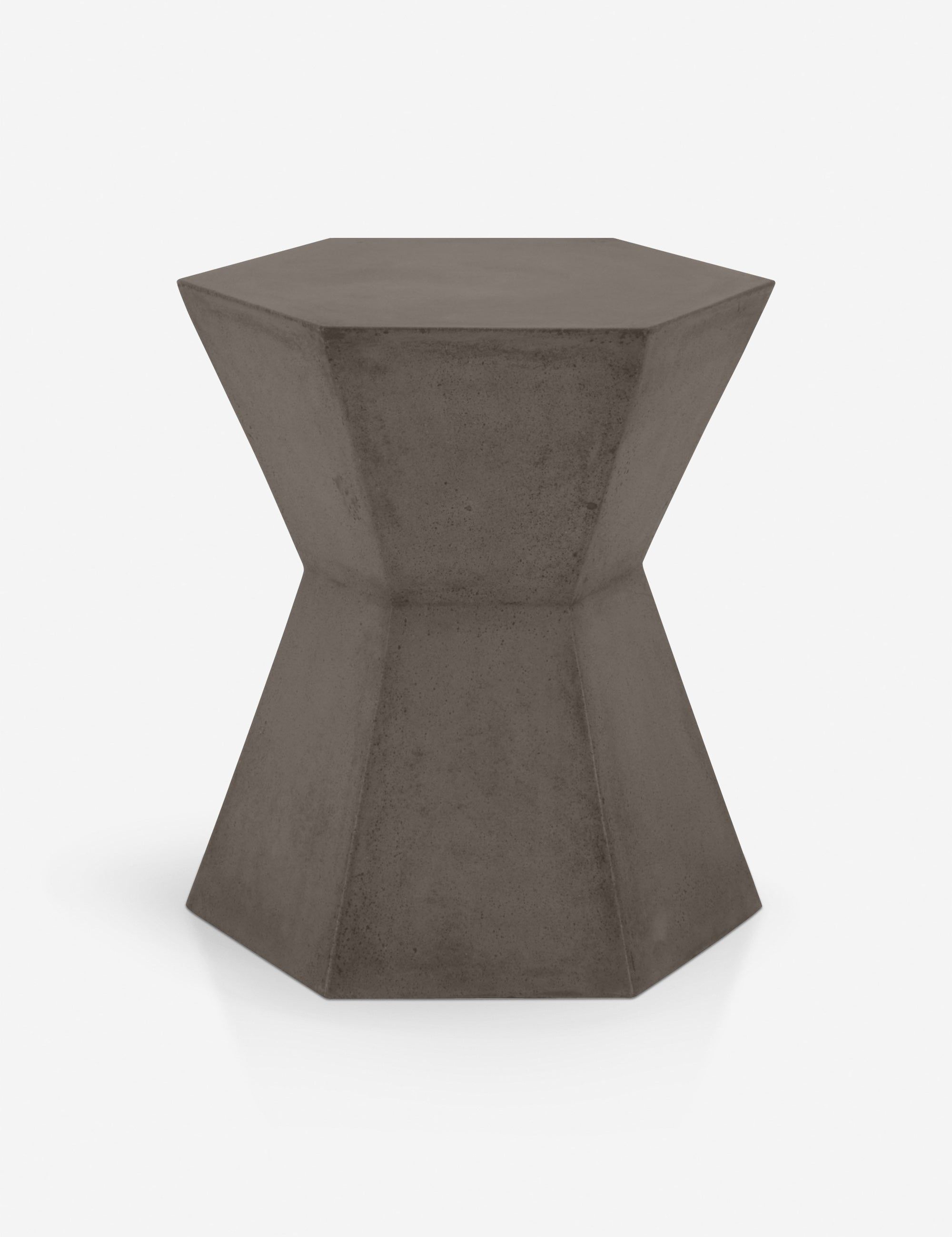 Gray Hexagonal Concrete Indoor/Outdoor Accent Table