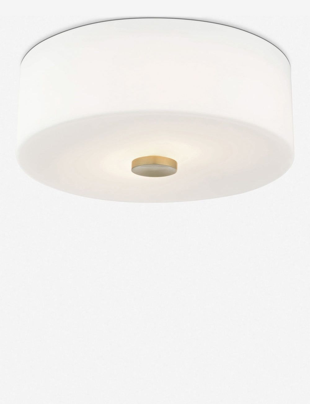 Sophie Aged Brass Opal Glass 2-Light Indoor/Outdoor Flush Mount
