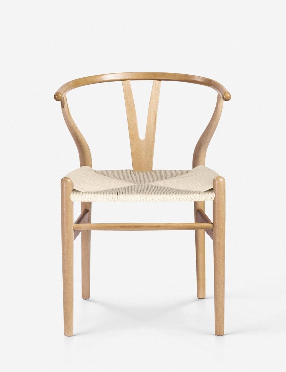 Evelina Natural Beech Wood and Rush Side Chair, Set of 2