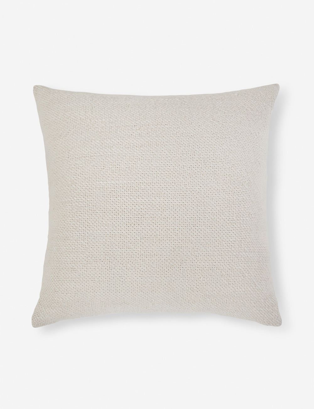 Cream 20" x 20" Linen Woven Throw Pillow