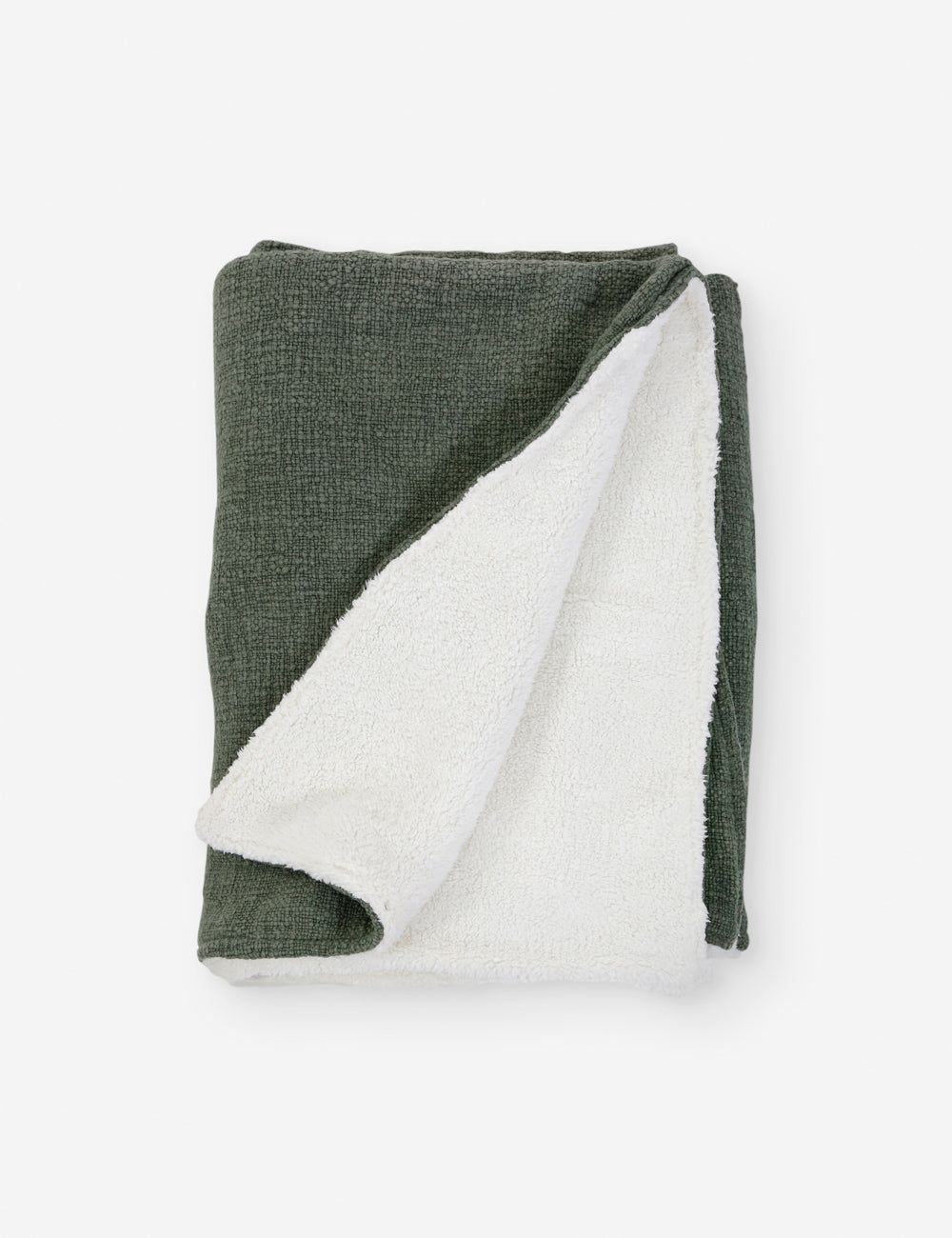 Humboldt Moss Fleece and Sherpa Cozy Throw Blanket