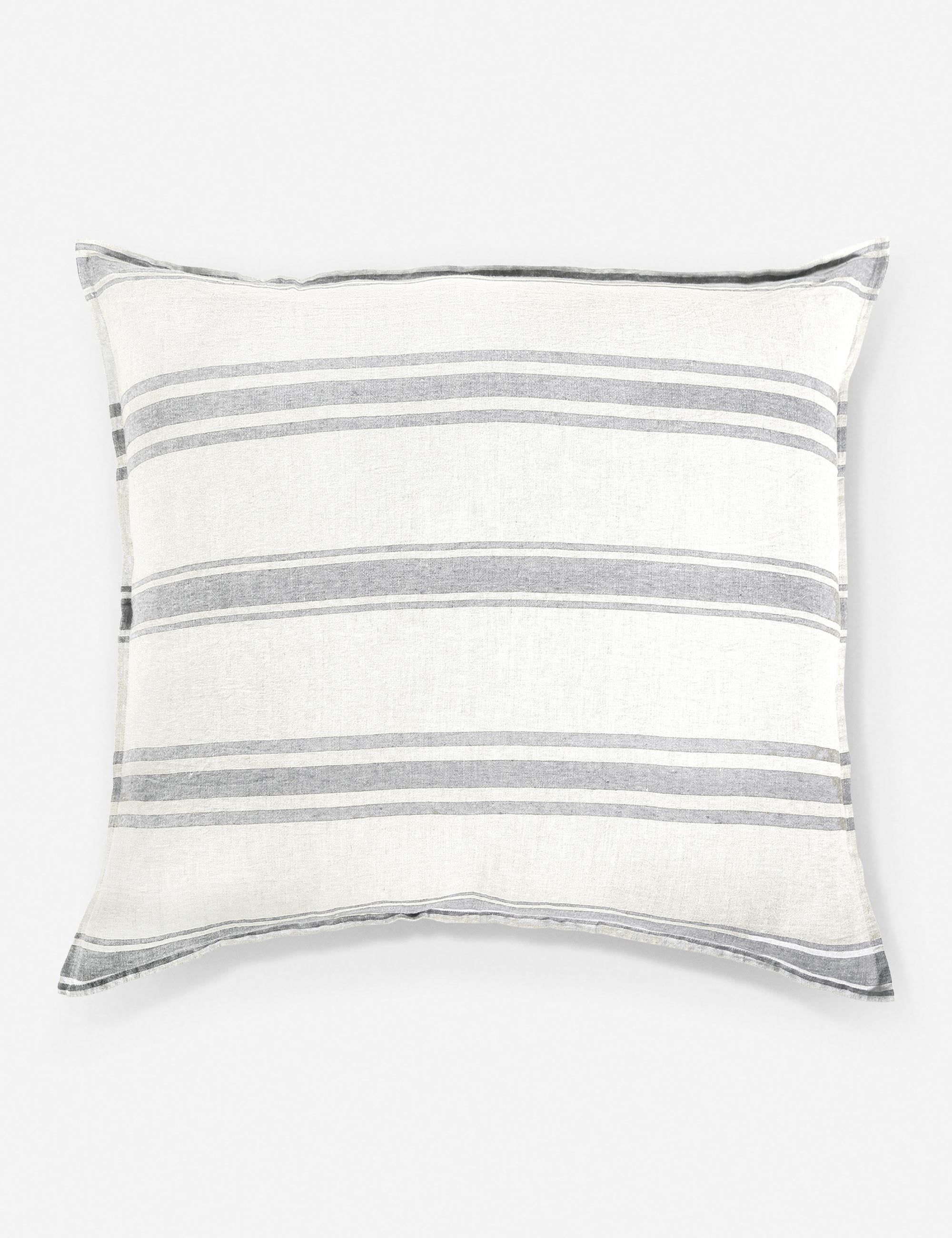 Jackson Stripe Cream/Grey Linen King Sham