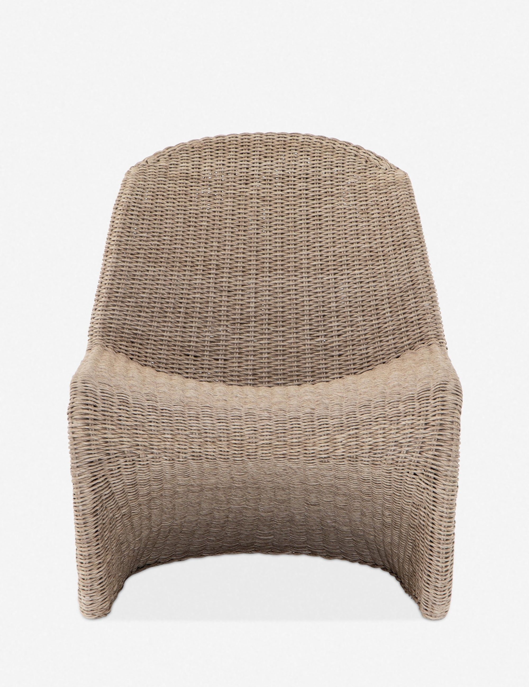 Natural Wicker Scoop Seat Indoor/Outdoor Accent Chair