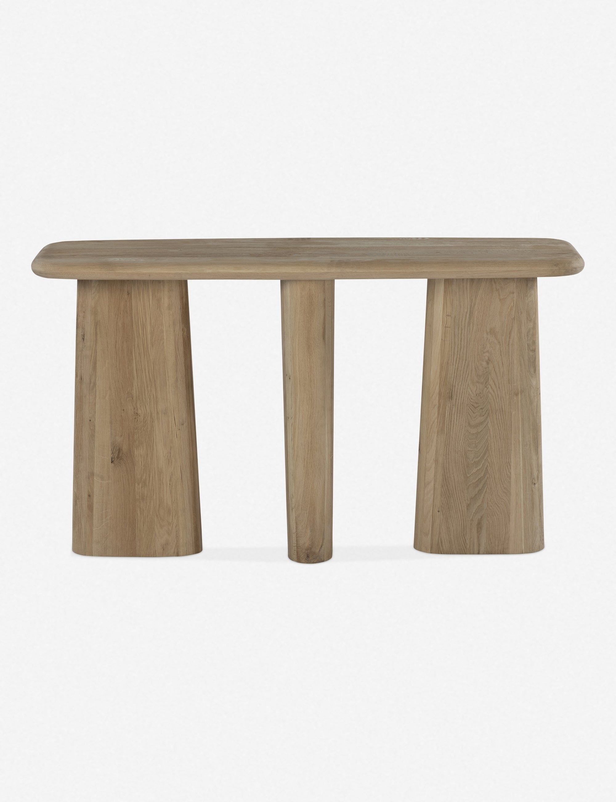 Laurel Sculpted Organic Curves FSC Certified Oak Console Table