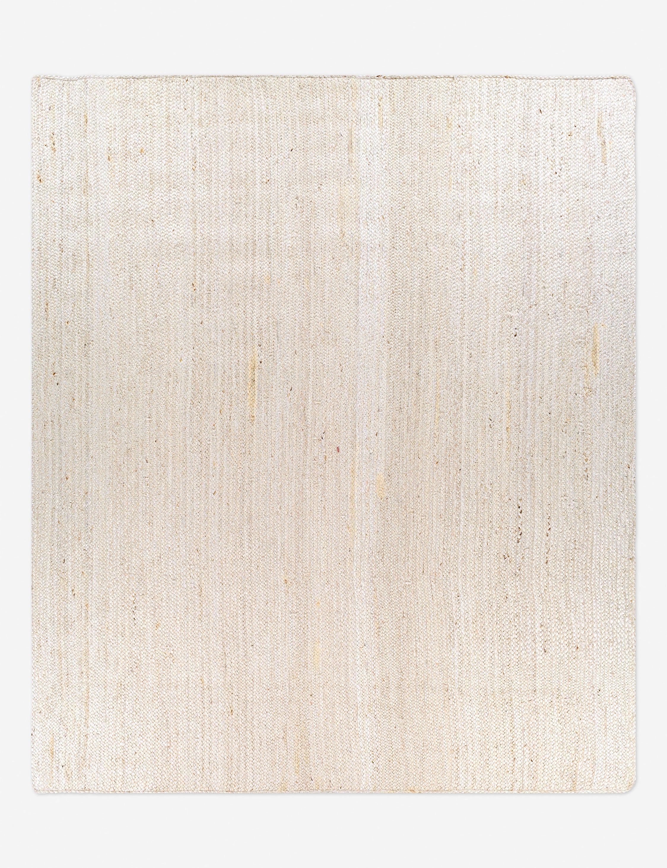 Ivory Handwoven Jute Accent Rug 2' x 3' - Easy Care and Washable
