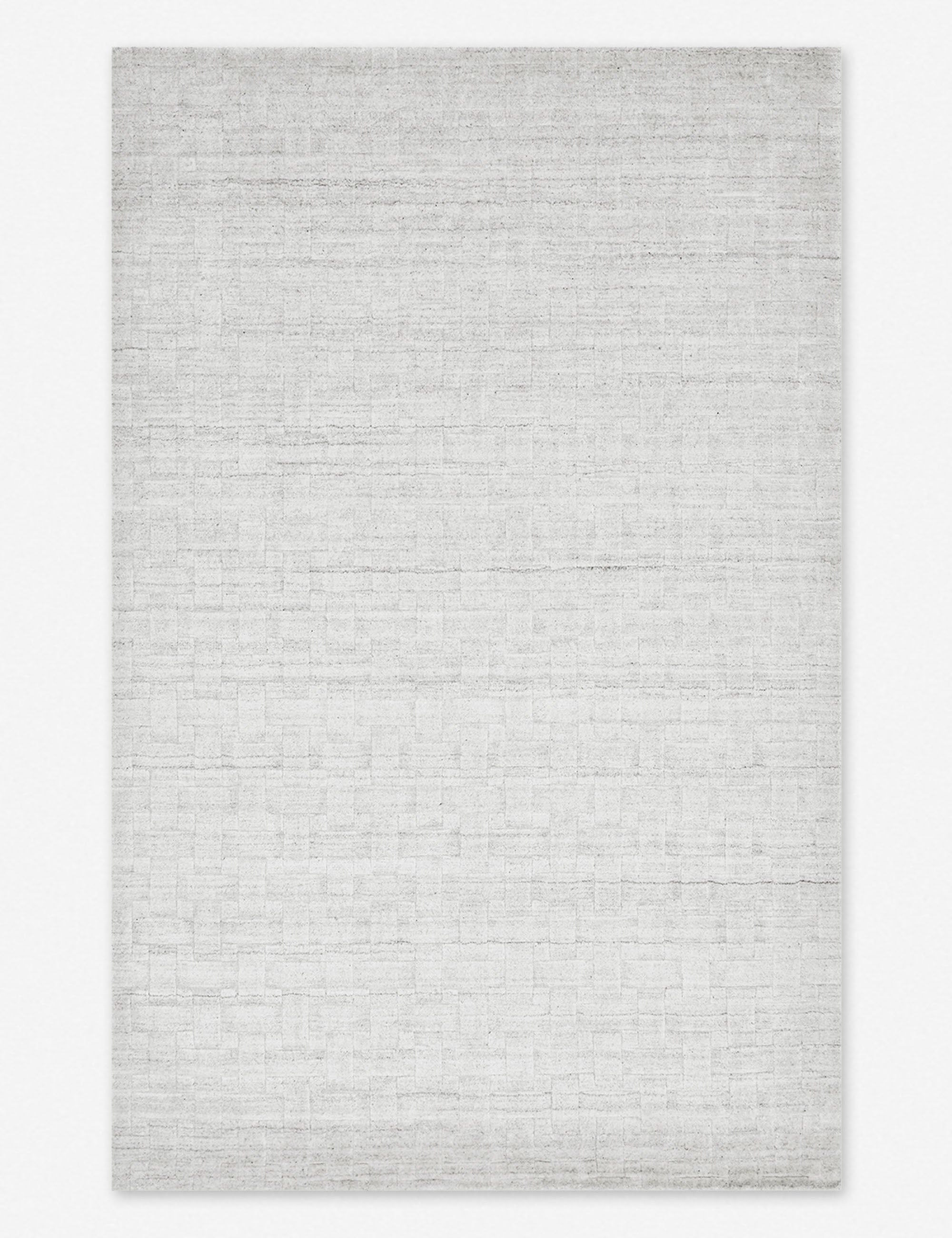 Ivory Geometric Handmade Wool-Blend 3' x 5' Rug