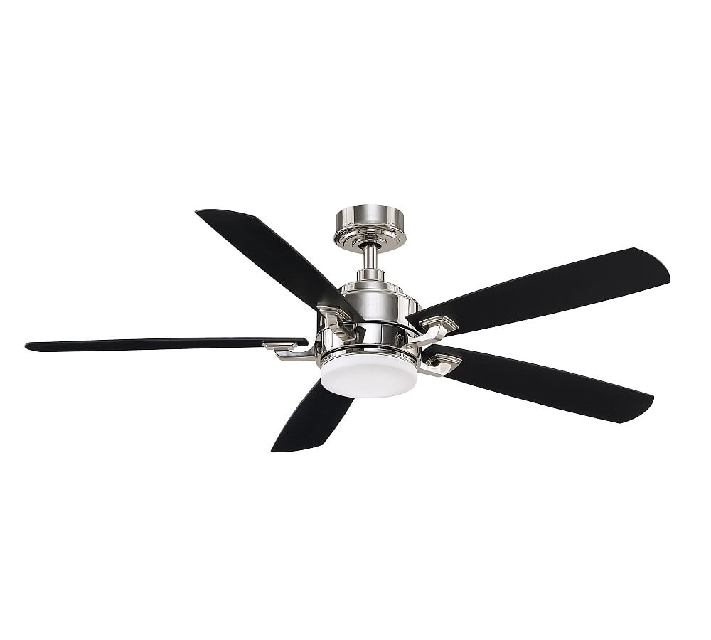 Benito V2 52" Polished Nickel LED Ceiling Fan with Remote