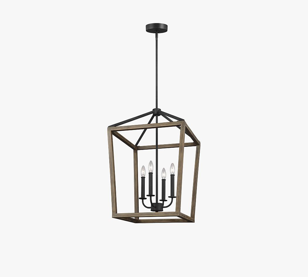 Buford Wood & Iron Chandelier (12"-26")