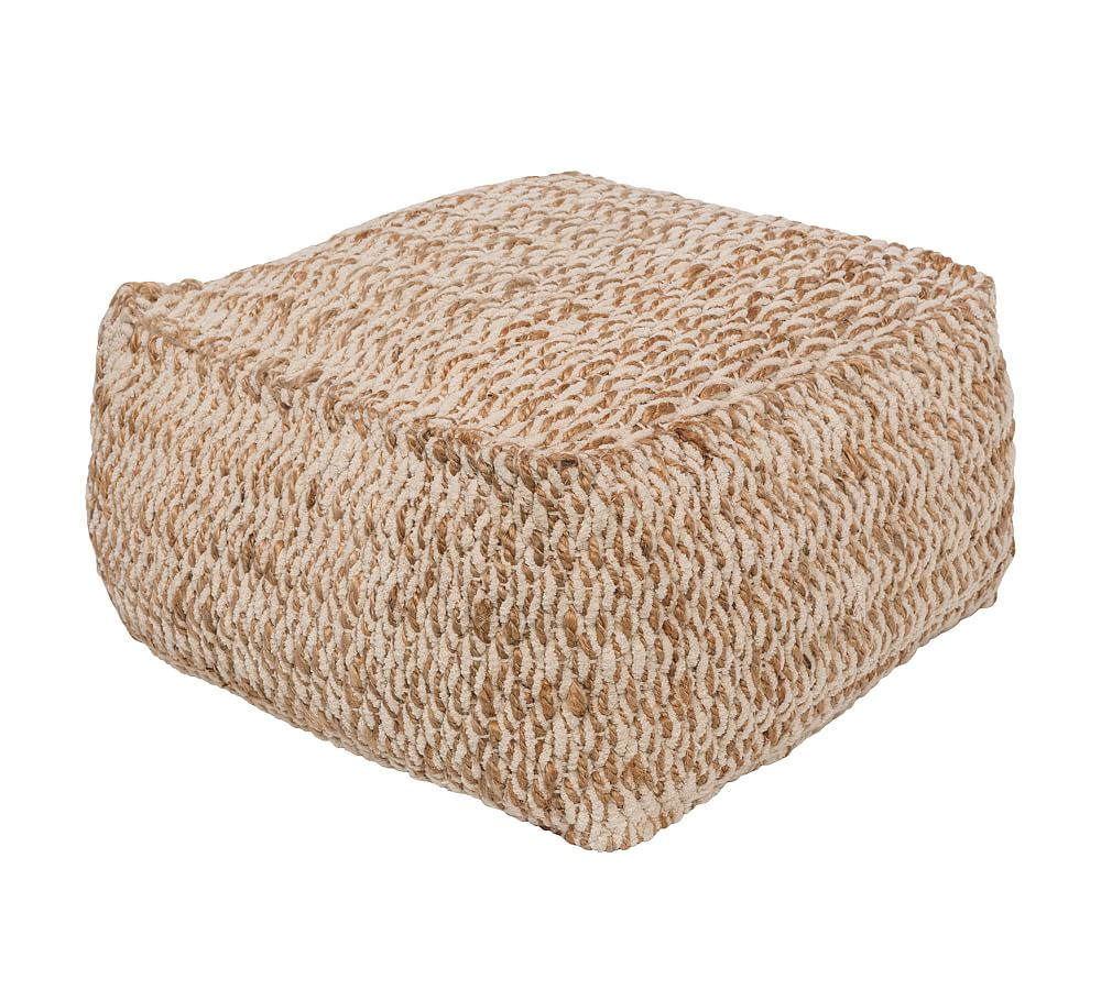 Hanley Handwoven Jute Knit Pouf
