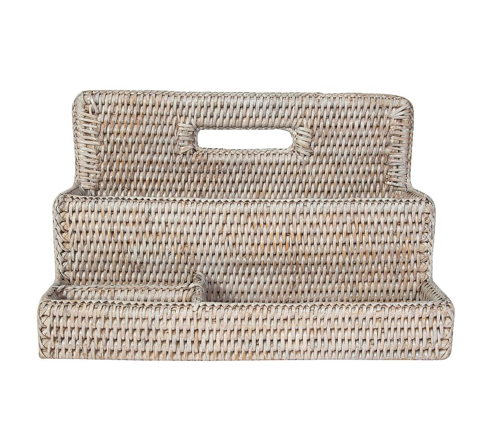 Tava Handwoven Rattan Standing Stationery Sorter