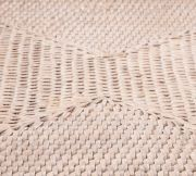 Tava Handwoven Rattan Round Tapered Waste Basket With Metal Liner