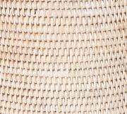 Tava Handwoven Rattan Round Waste Basket With Metal Liner