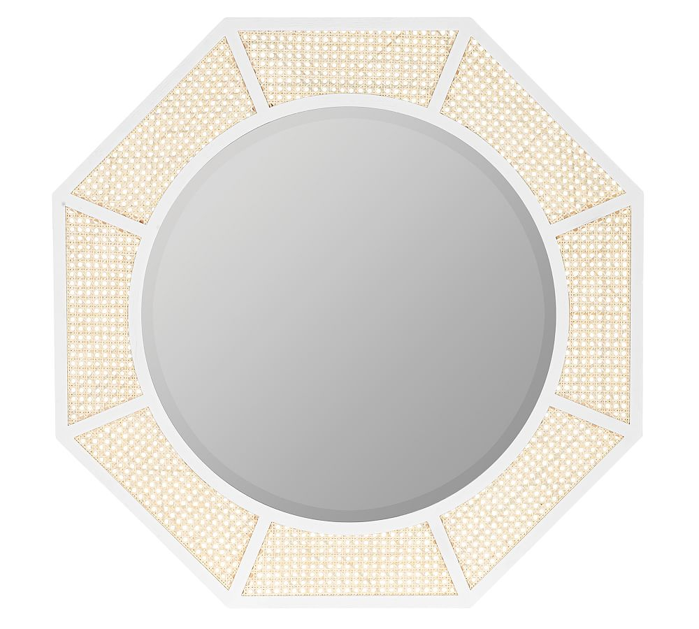 Harley Cane Octagon Wall Mirror - 35"