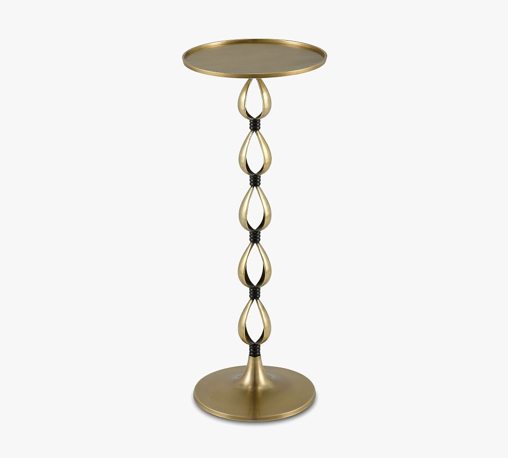 Cassie Round Metal Accent Table (9.5")