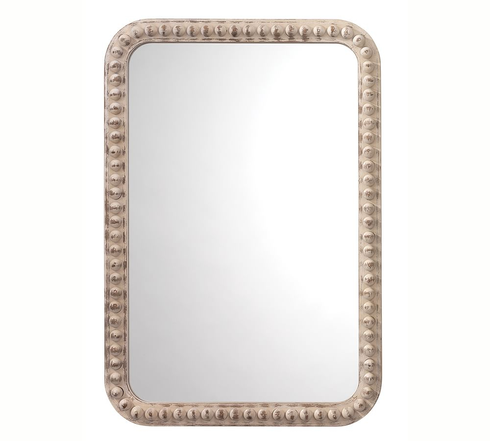 Audrey Beaded Rectangle Wall Mirror, 26" x 38"