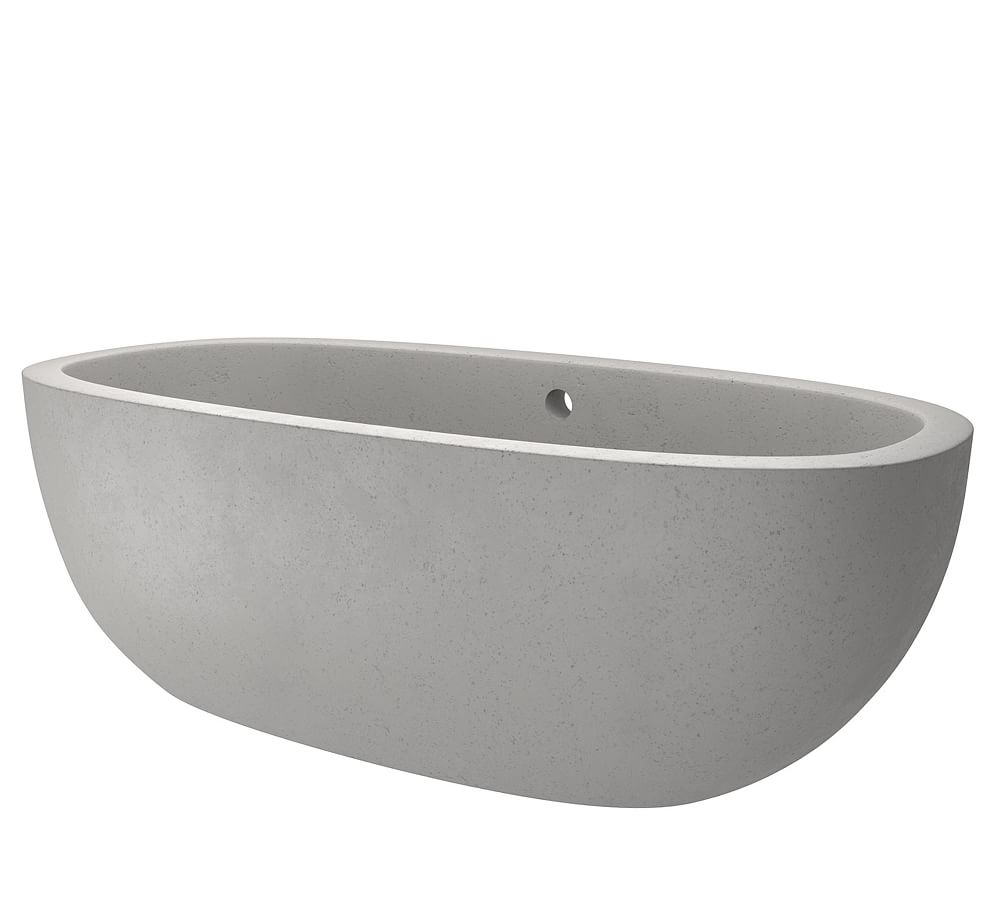 Holas 72" Handcrafted Freestanding Concrete Bathtub