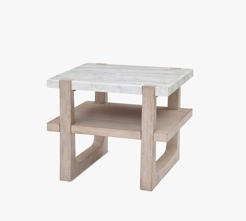 Jack Rectangular Marble End Table (24")