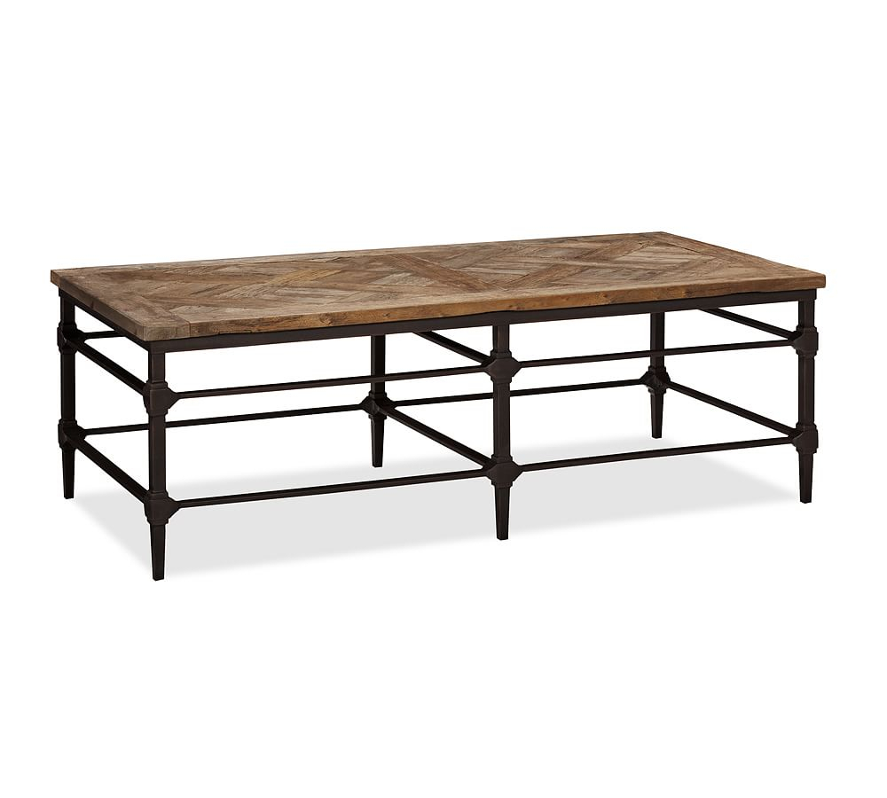 Parquet Rectangular Reclaimed Wood Coffee Table (54")