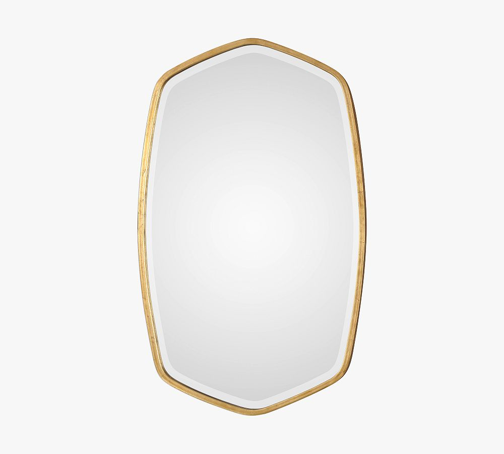 Oceano Gold Frame Wall Mirror 22" x 36"